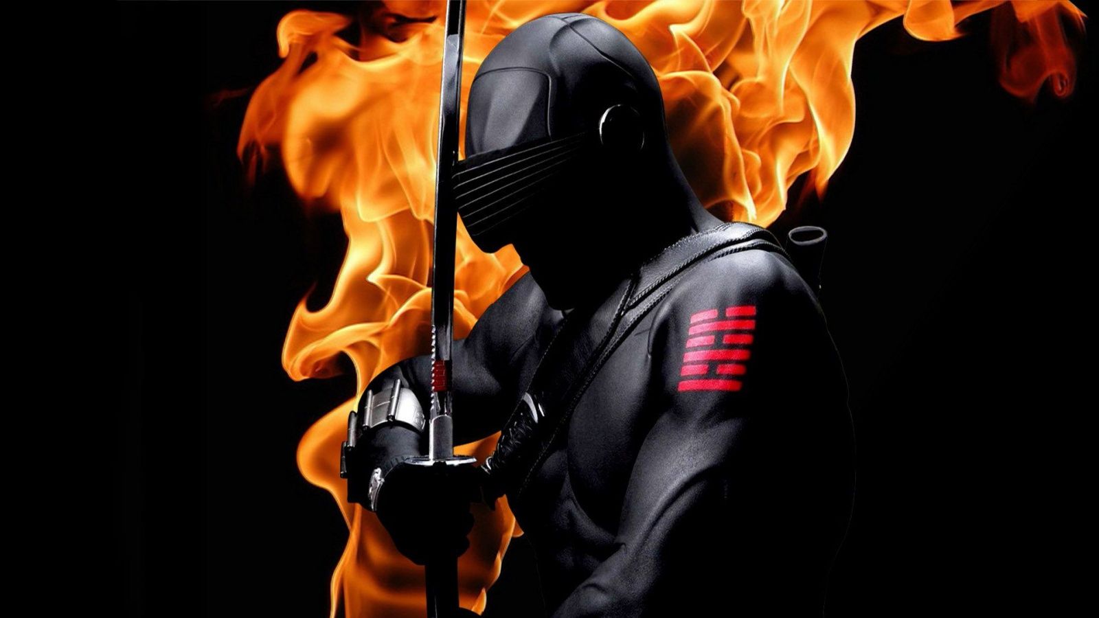 Ninja con spada e fiamme, 1600x900 HD Ready, Desktop