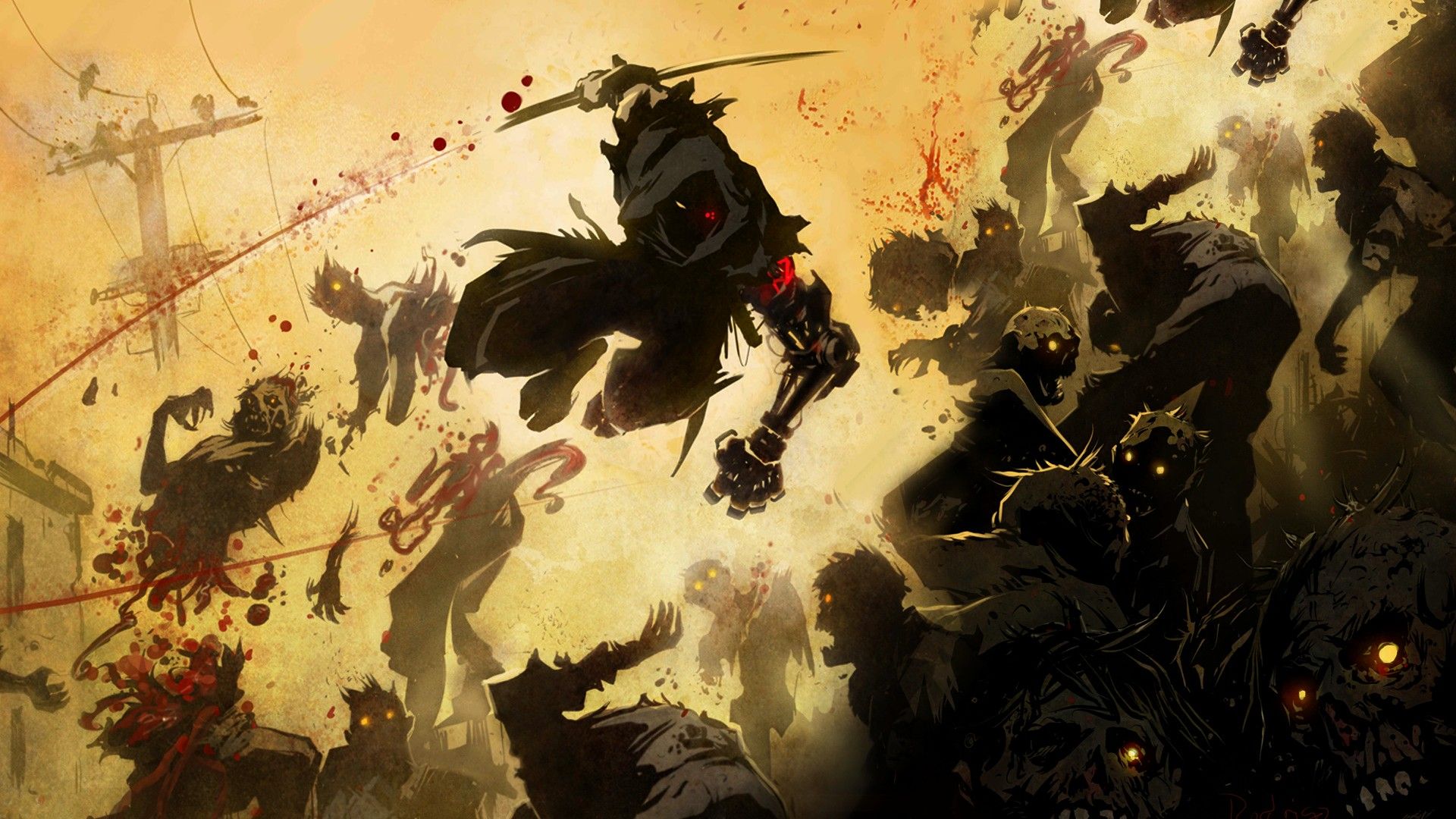 Ninja combattimento folla nemici, 1920x1080 Full HD 1080p, Desktop