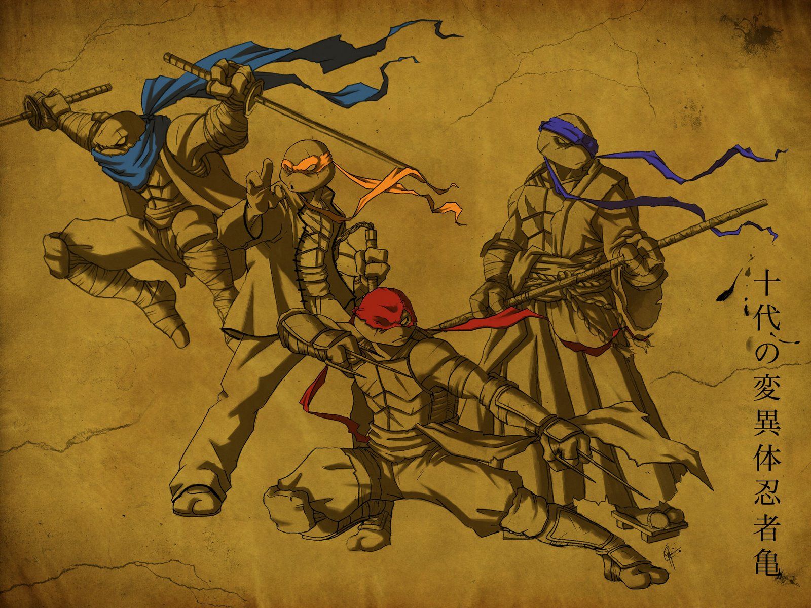 Tartarughe Ninja disegno vintage, 1600x1200 900p, HP Laptop
