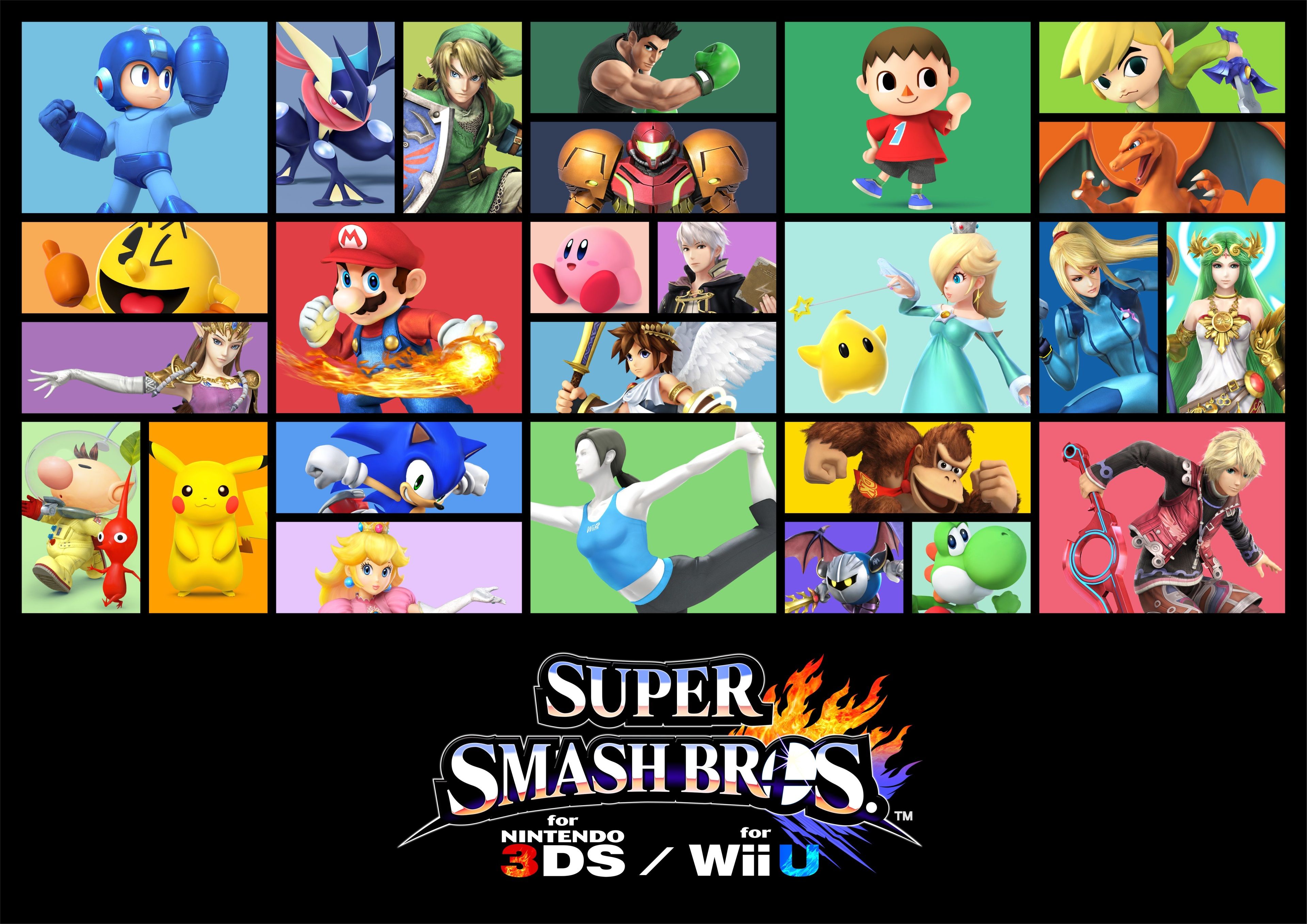 Griglia personaggi Super Smash Bros, picchiaduro, 3840x2715 UHD, PC 4K