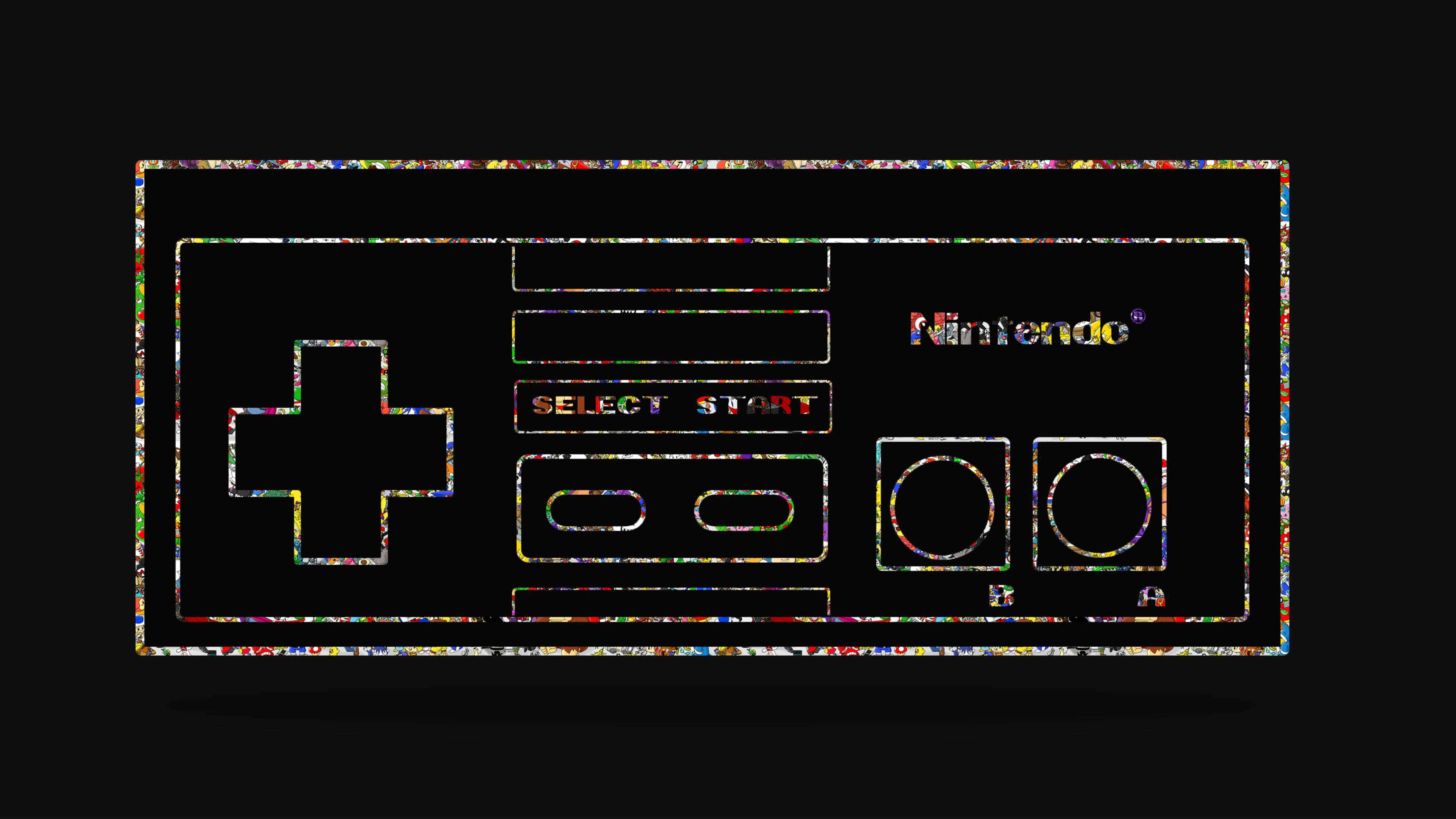 Controller Nintendo NES stilizzato, 3840x2160 Ultra HD, 4K TV