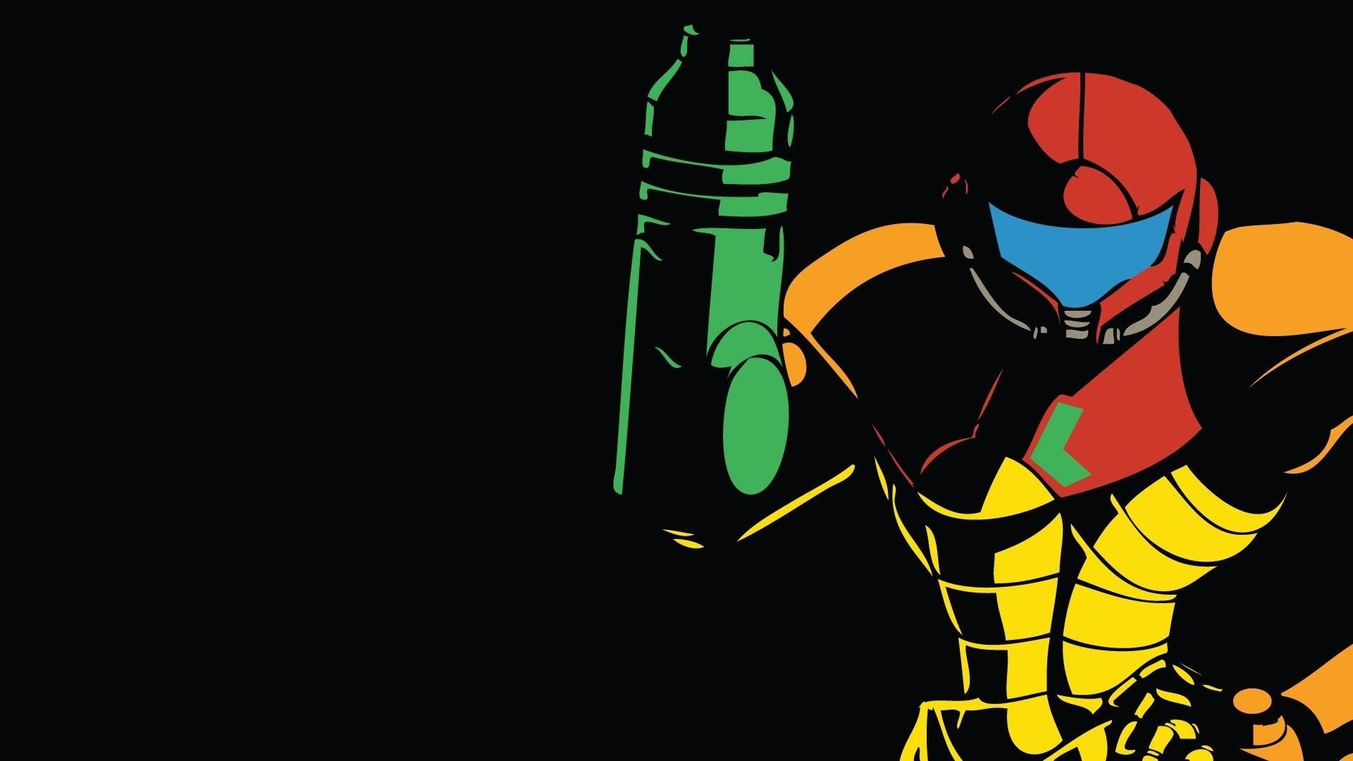 Samus Aran Metroid minimalista, 1920x1080 Full HD, Desktop