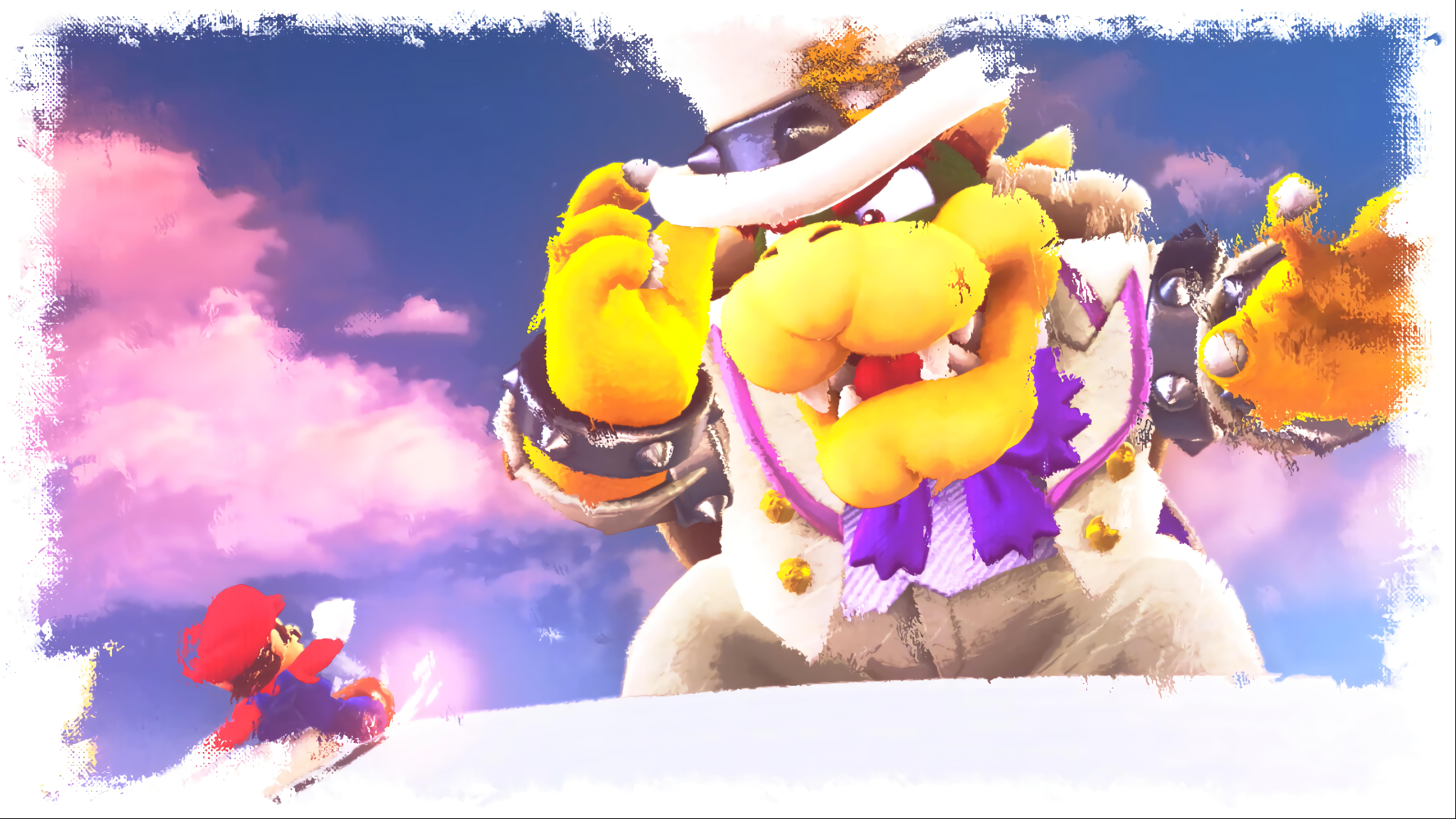 Mario e Bowser, Super Mario Odyssey, 7680x4320 4K, Desktop 4K