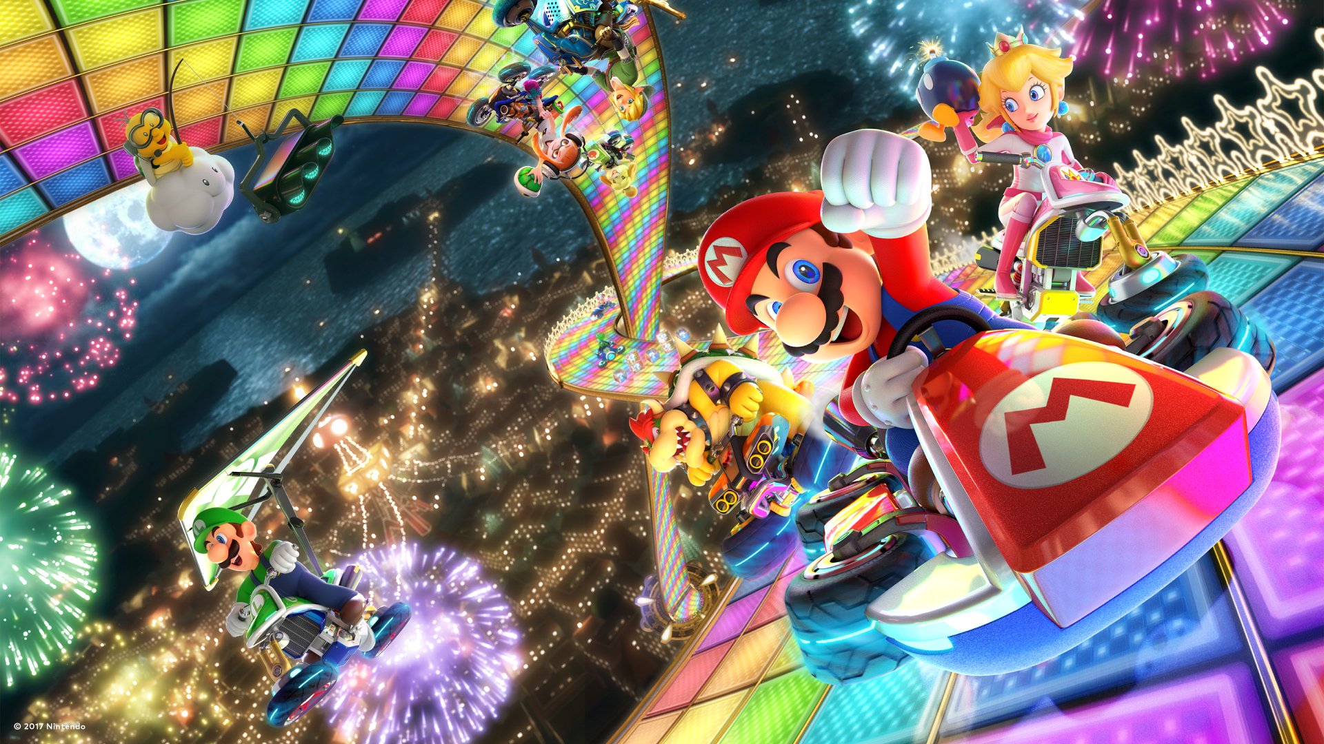 Mario Kart 8 personaggi Nintendo, console giapponese, 1920x1080 Full HD 1080p, PC