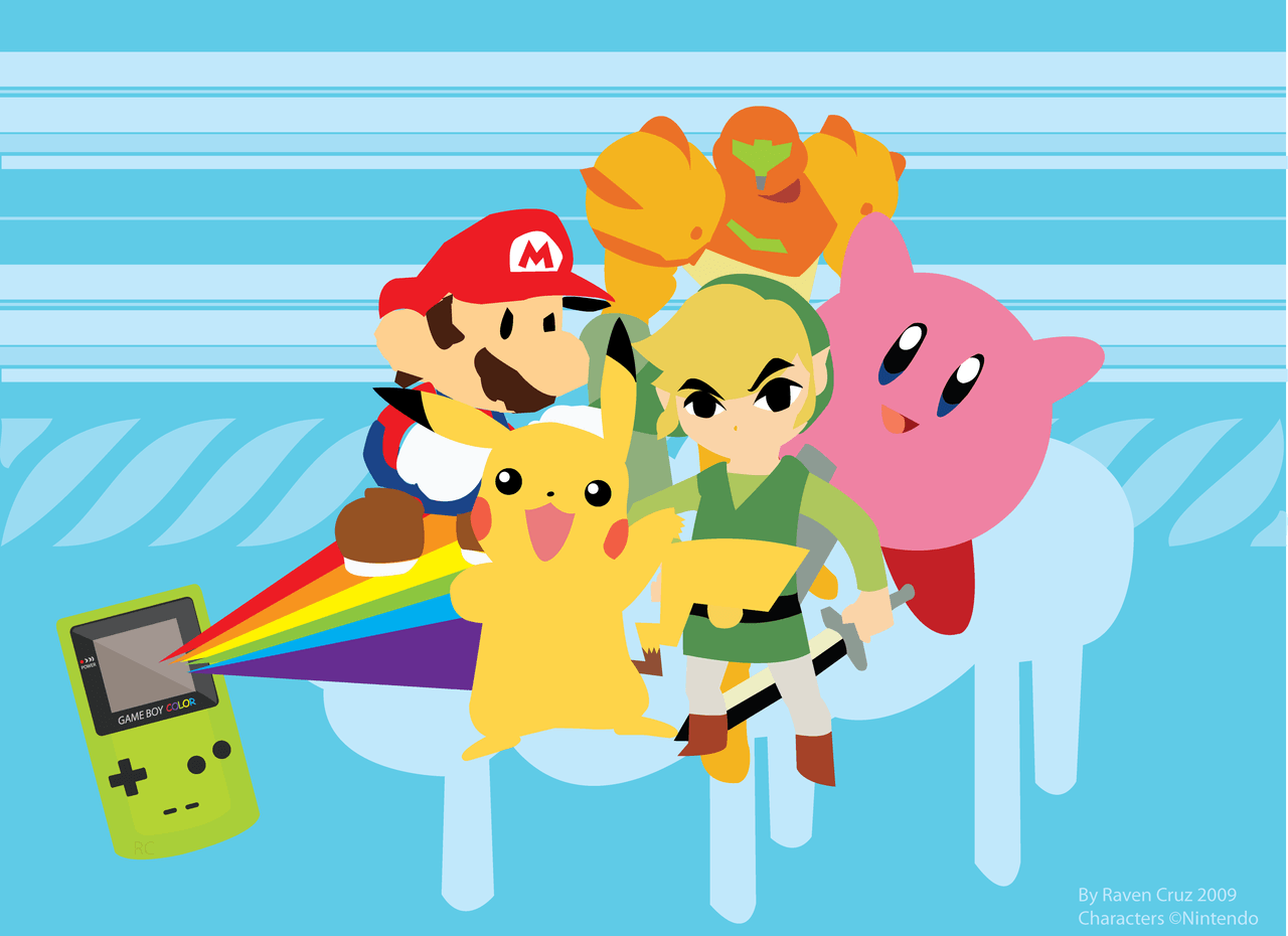 Mario Pikachu Link Kirby Nintendo, The Legend of Zelda, 1280x930 720p, Laptop