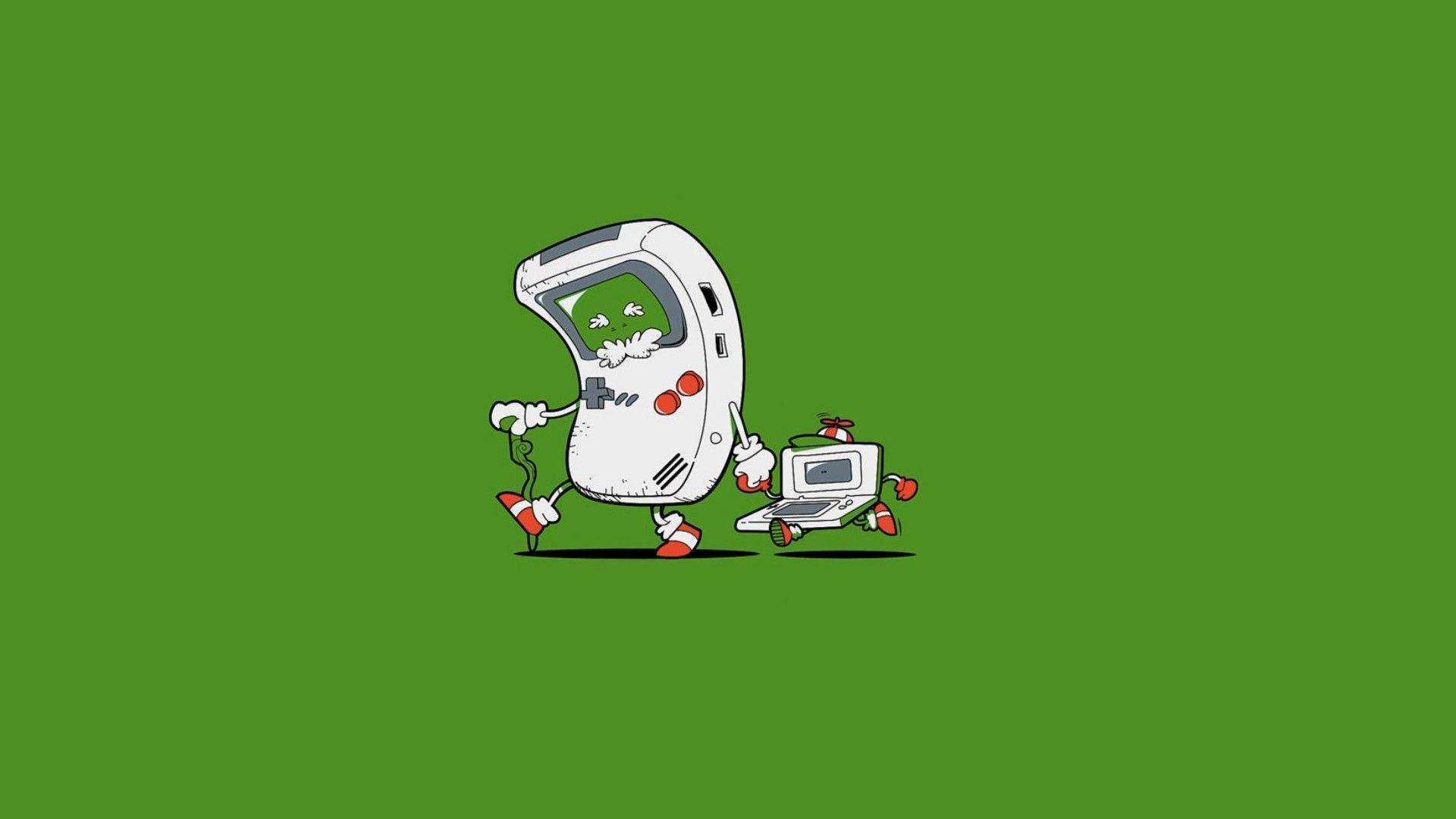 Game Boy personaggio sfondo verde, 1920x1080 1080p, PC