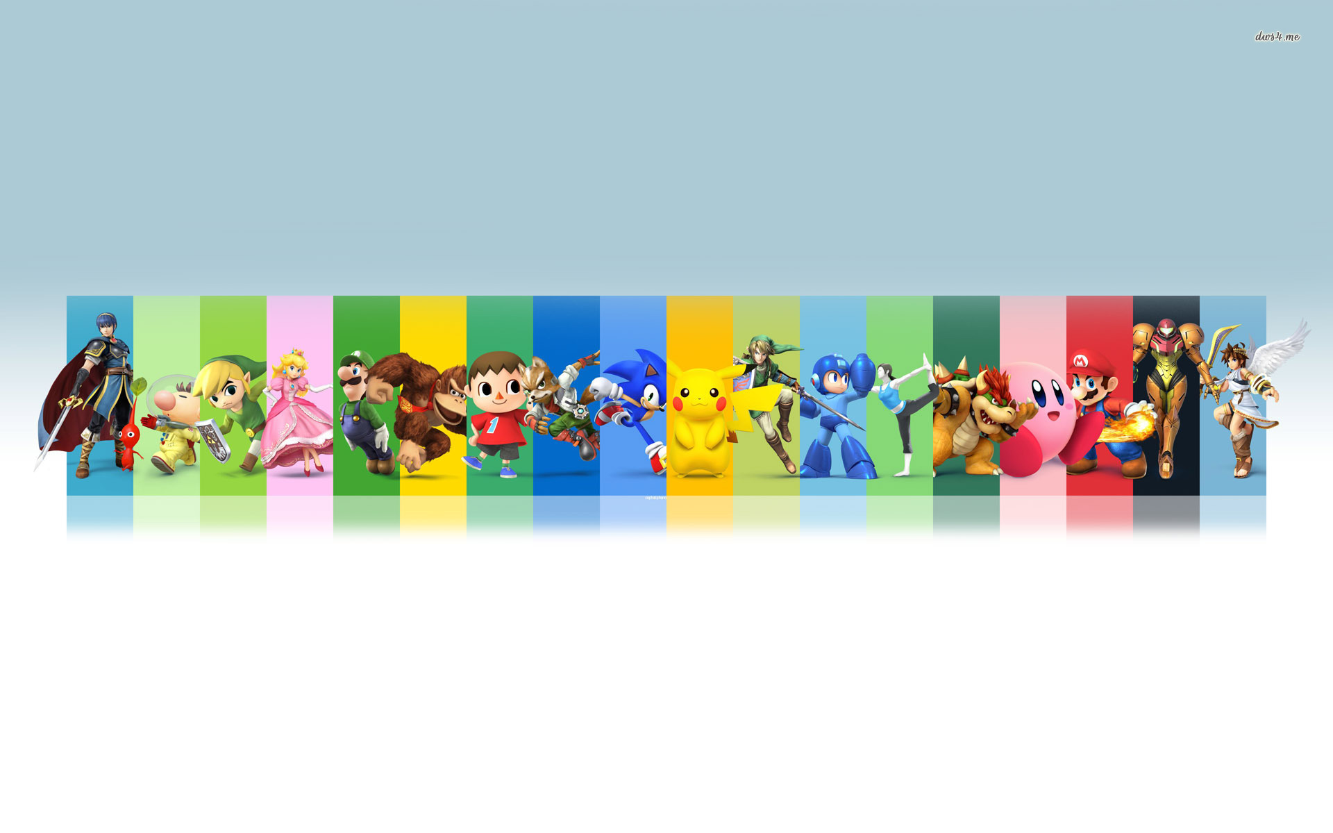 Personaggi Super Smash Bros colorati, picchiaduro, 1920x1200 Full HD+, Laptop