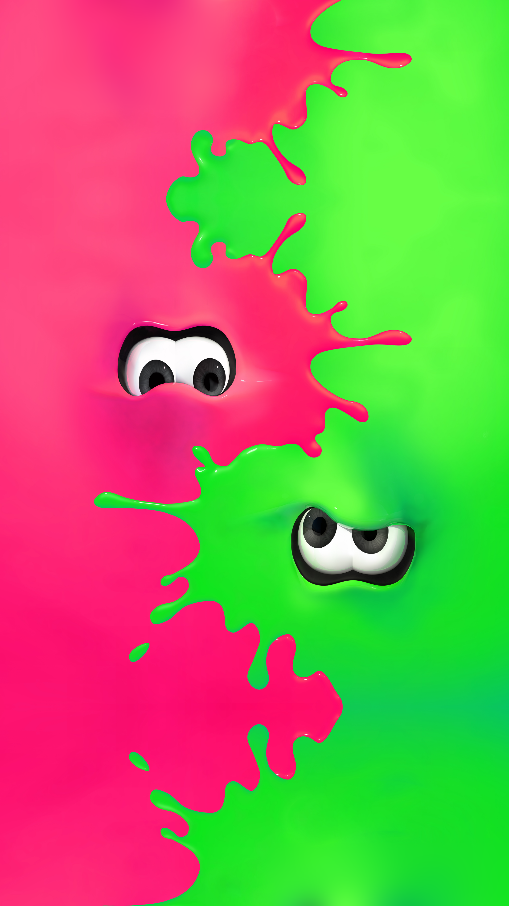 Splatoon inchiostro rosa verde, 2160x3840 Verticale, Android