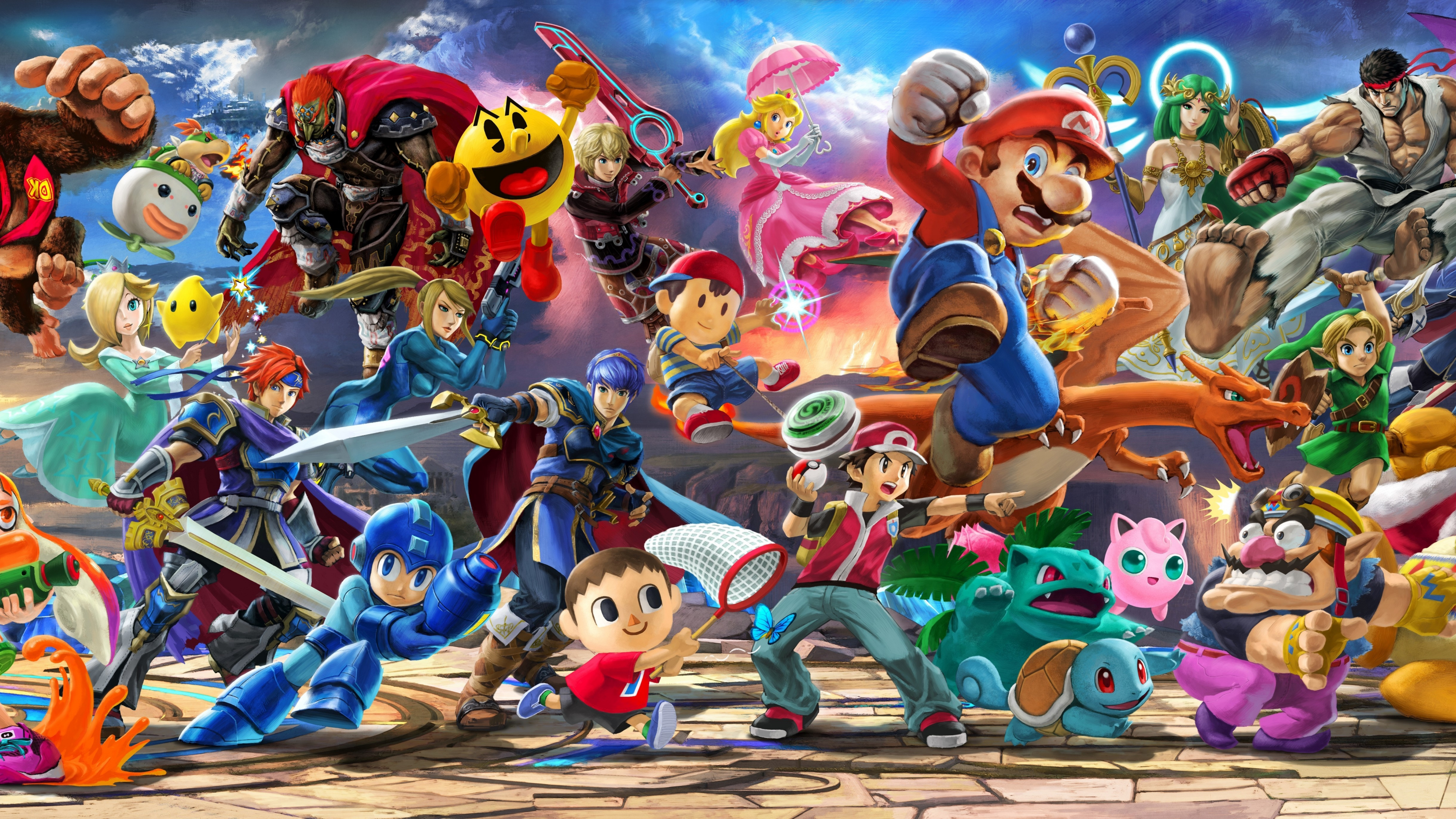 Personaggi Super Smash Bros Nintendo, picchiaduro, 3840x2160 4K, Desktop 4K