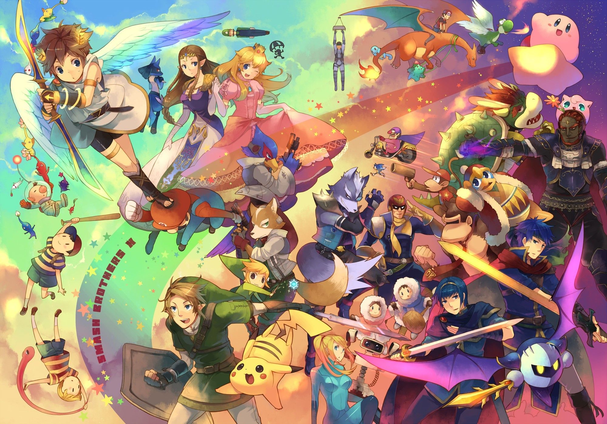 Personaggi Super Smash Bros Nintendo, picchiaduro, 2000x1399 2K, Desktop