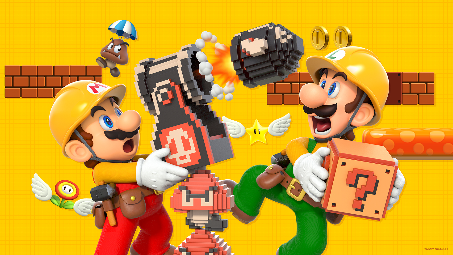 Mario e Luigi Maker, idraulico, 1920x1080 1080p, Laptop