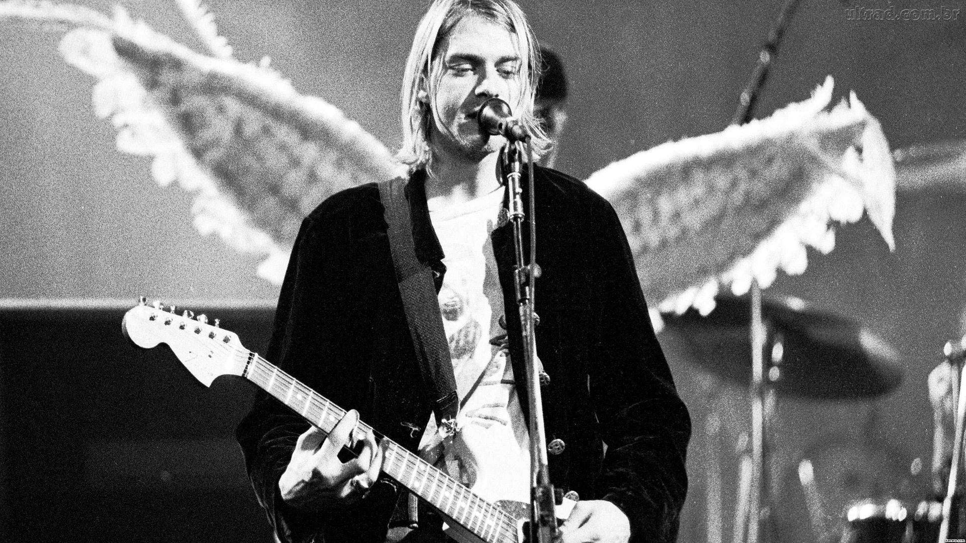 Kurt Cobain concerto bianco e nero, 1920x1080 1080p, PC Desktop