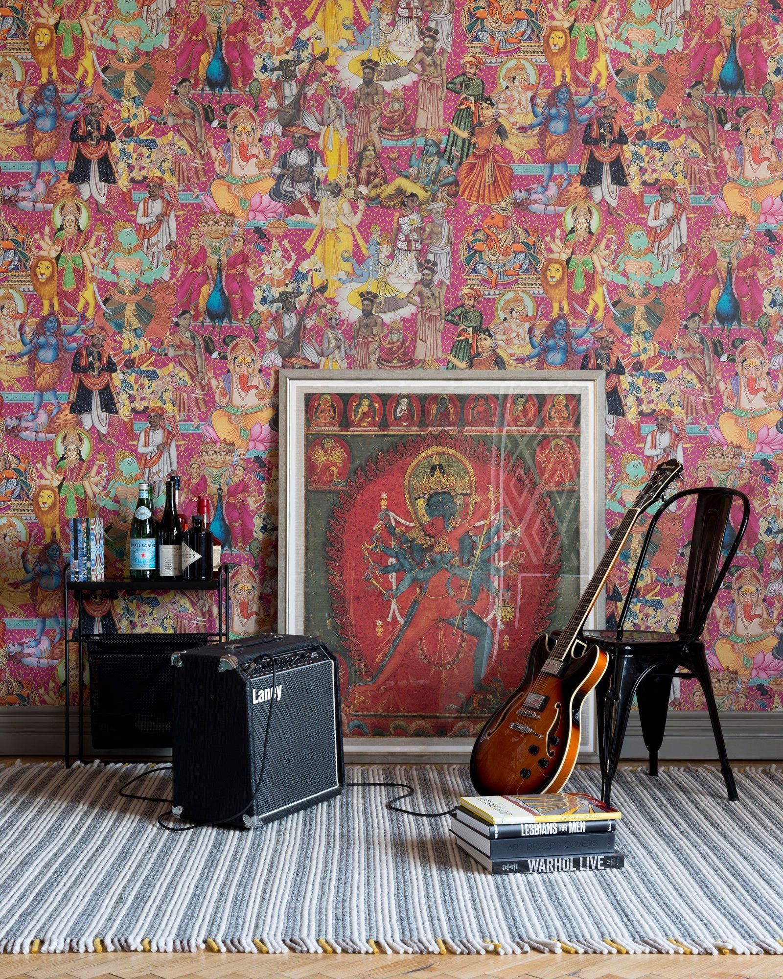Carta da parati eclettica con chitarra, 1600x2000 Full HD Verticale, Smartphone