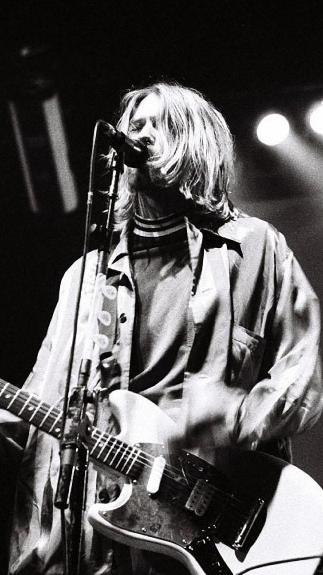 Kurt Cobain bianco e nero, 1080x1920 Verticale, Mobile