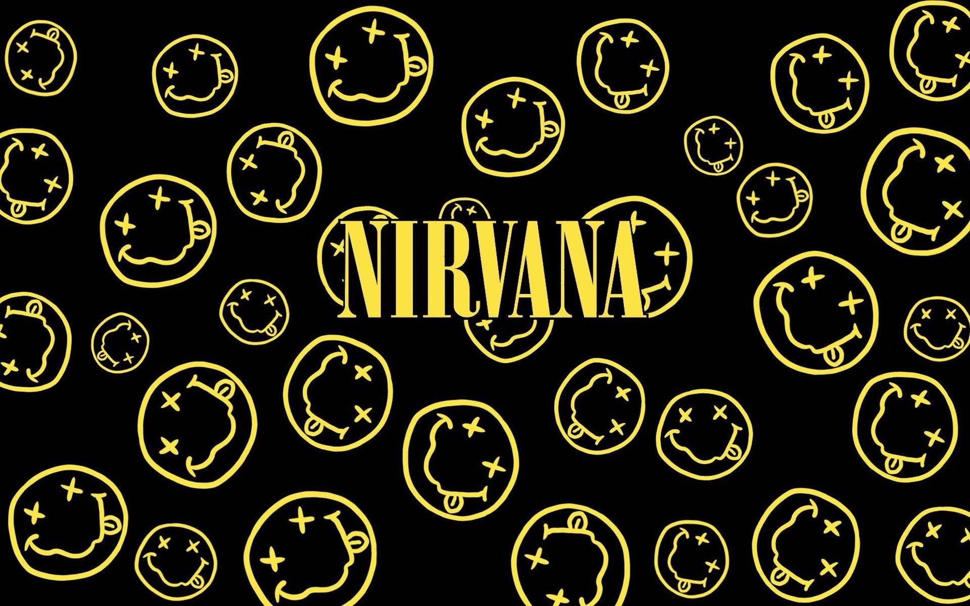 Silhouette chitarrista Nirvana giallo, 1440x900 720p, MacBook Air