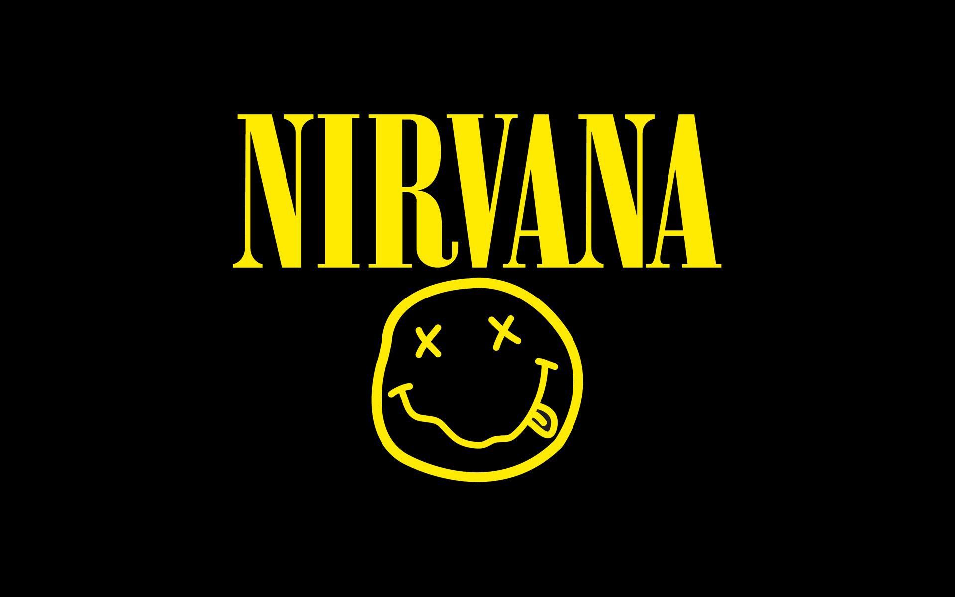 Logo Nirvana smiley giallo, grunge, 1920x1200 Full HD+, Desktop