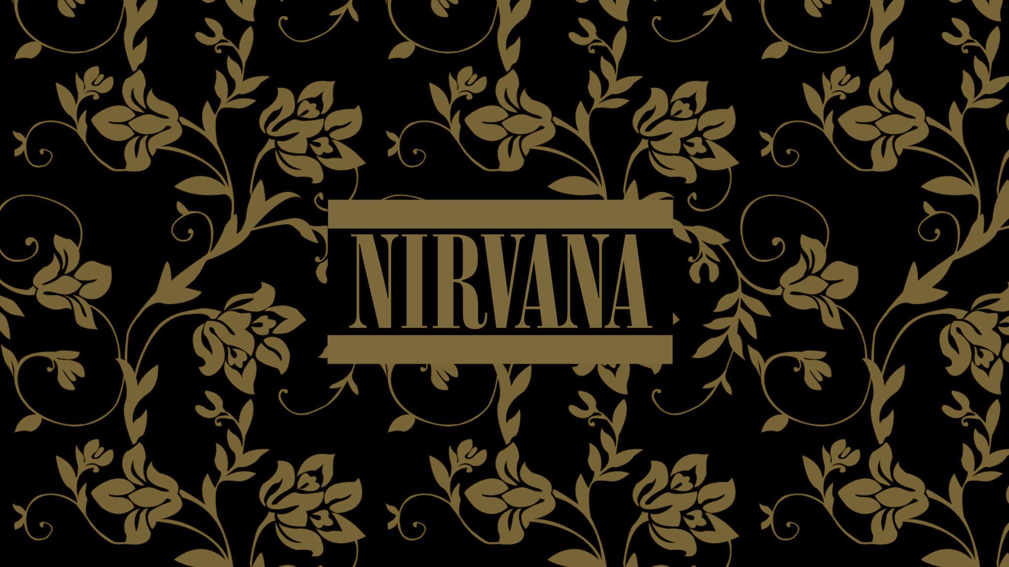 Logo Nirvana motivo floreale, 2048x1152 Hi-Res, Desktop