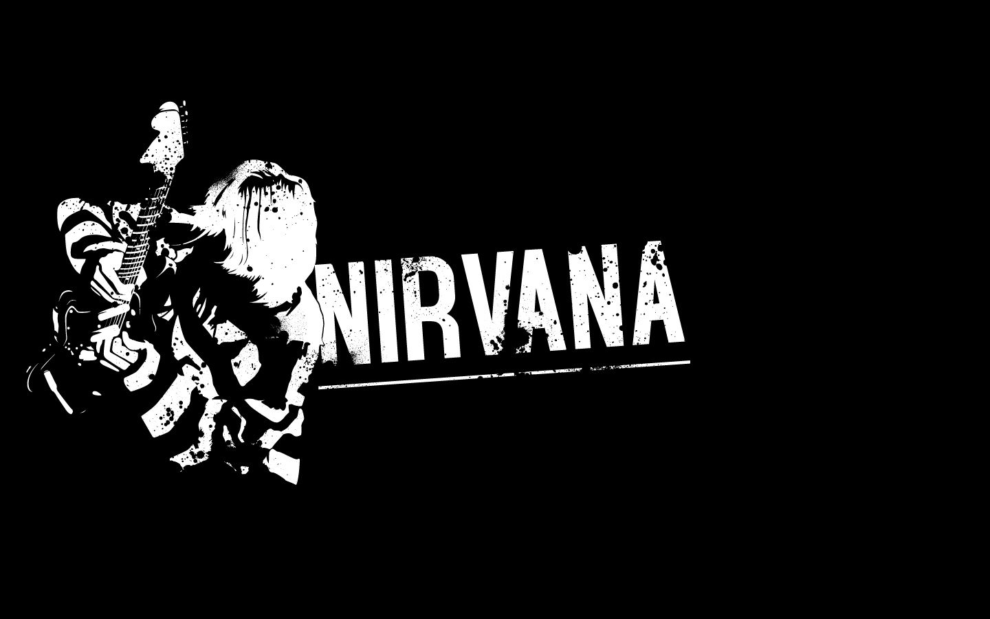 Nirvana chitarrista silhouette, 1440x900 HD, MacBook Air