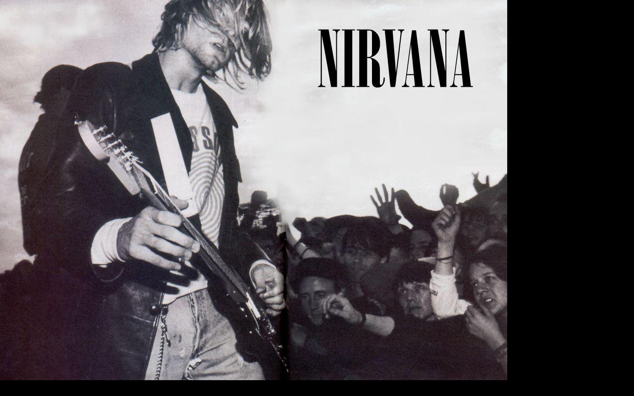 Nirvana band bianco e nero, 1280x800 HD, HP Laptop