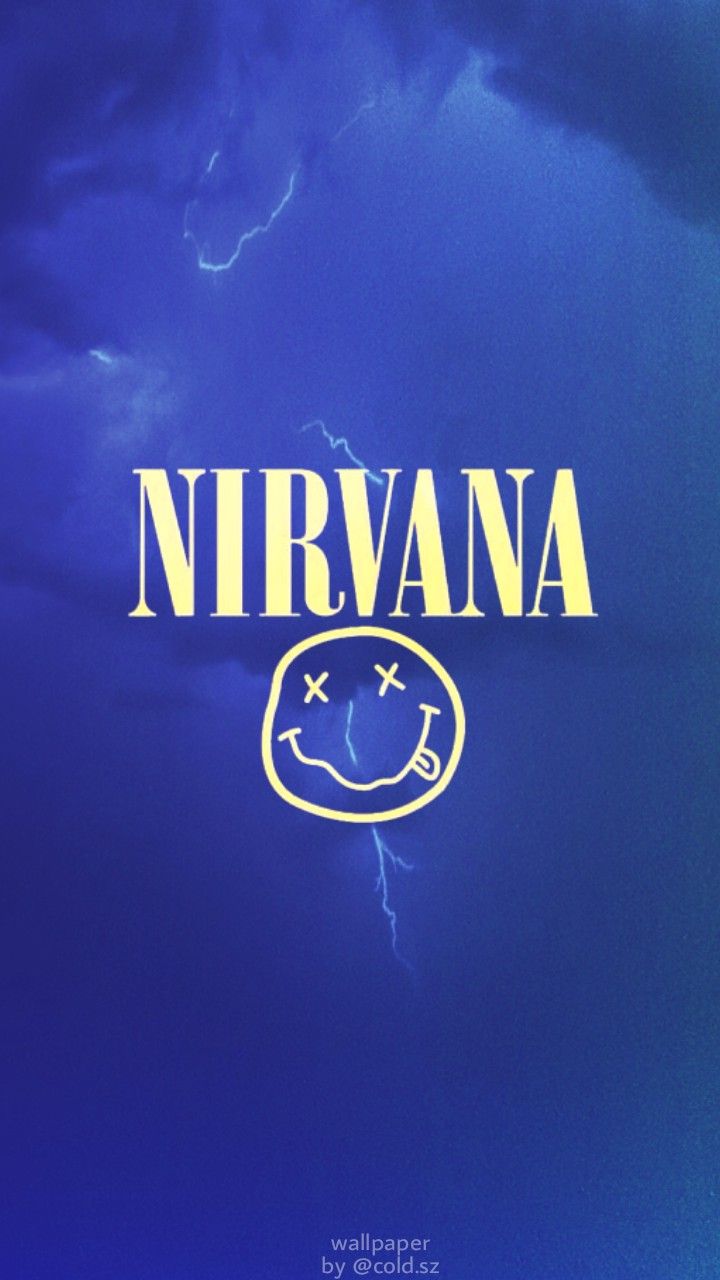 Logo Nirvana smiley blu, 720x1280 Full HD Verticale, iPhone