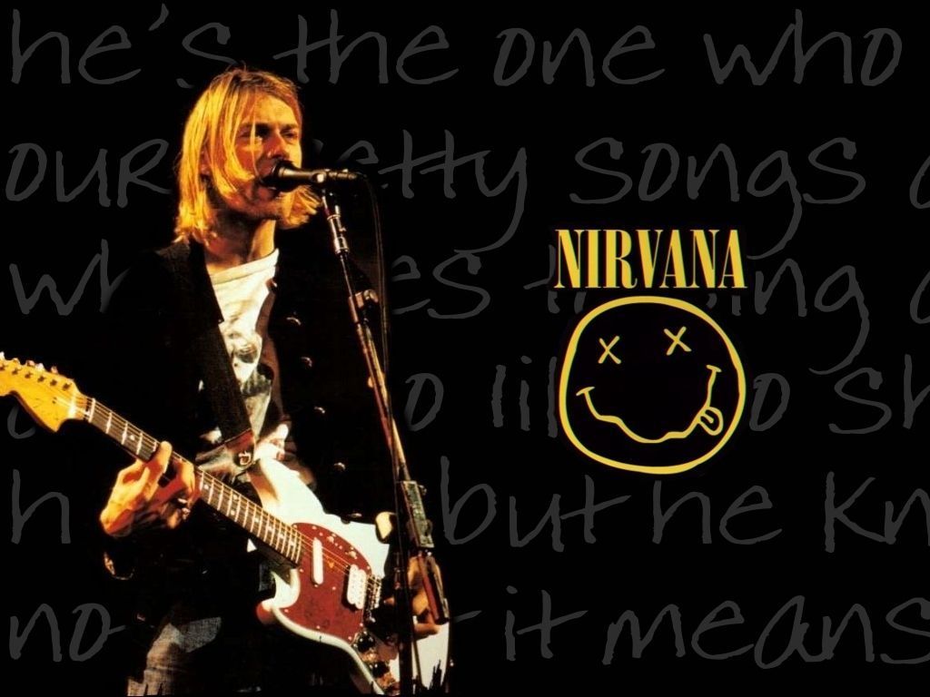 Kurt Cobain Nirvana logo, 1024x768 HD, PC