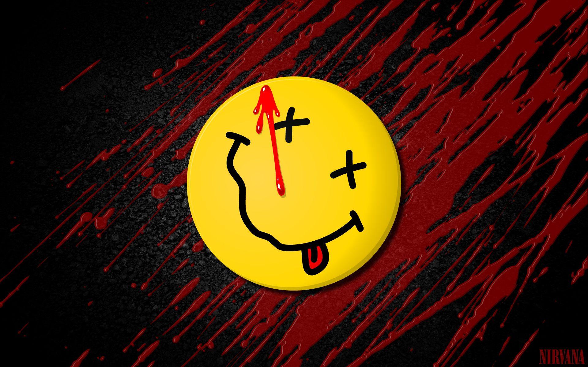 Logo faccina Nirvana, 1920x1200 Full HD+, Desktop