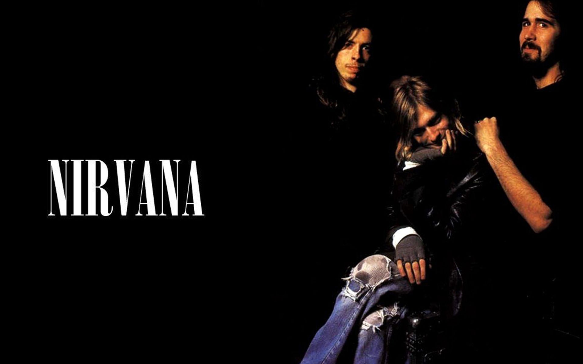 Nirvana banda logo bianco/nero, 1920x1200 Full HD+ WUXGA, PC
