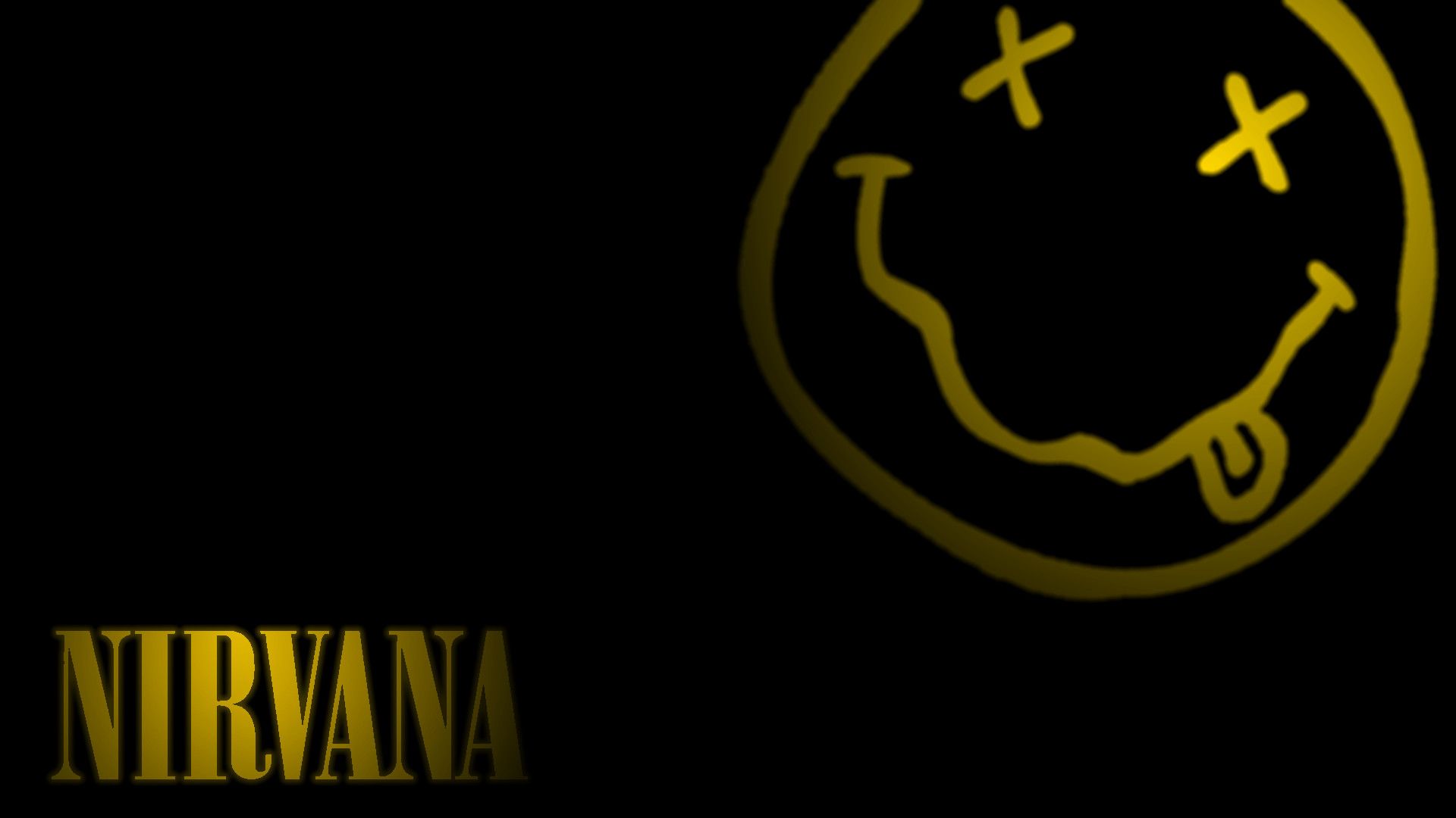 Logo smiley Nirvana giallo, 1920x1080 Full HD, PC Desktop
