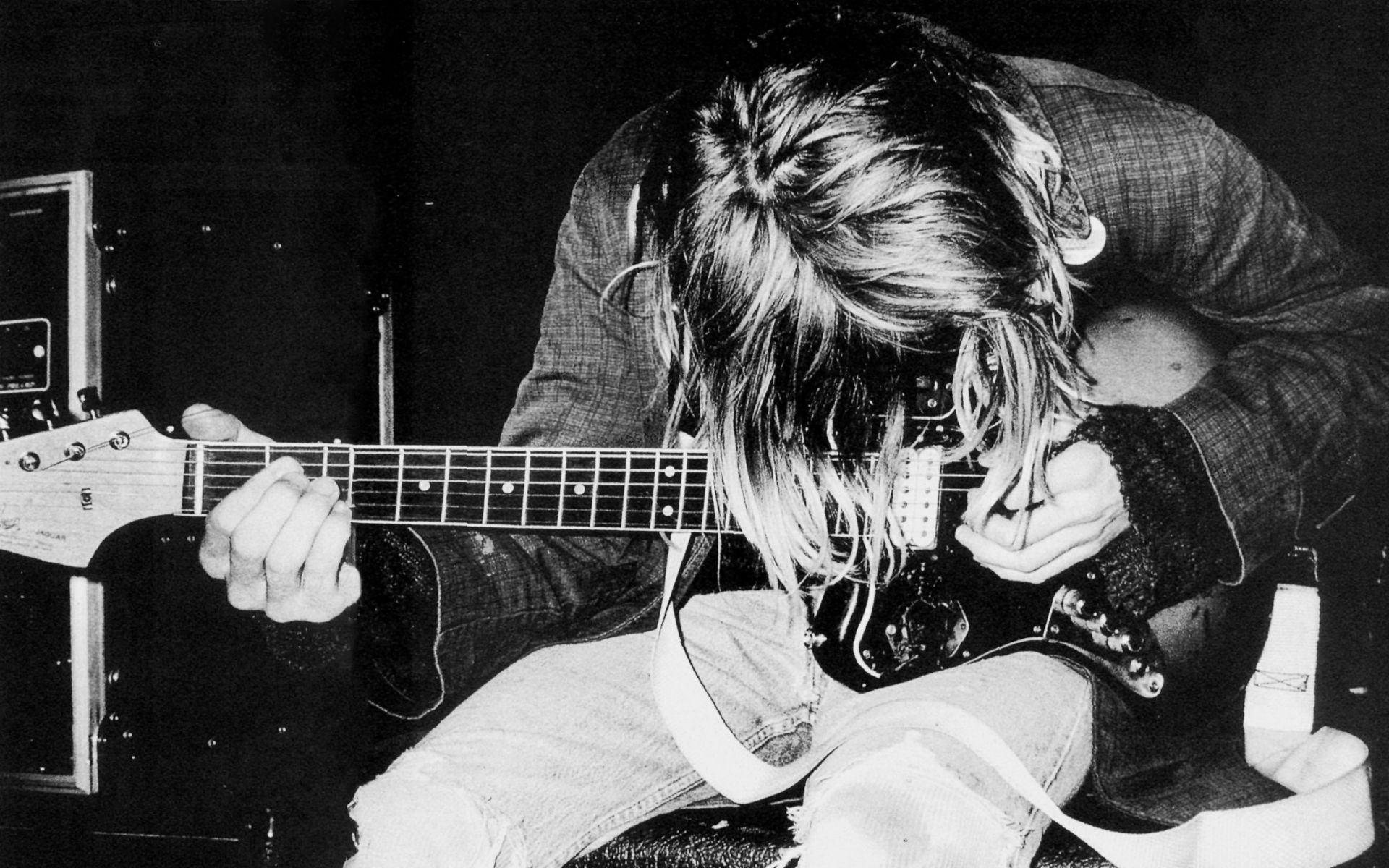 Nirvana banda illustrazione bianco nero, 1920x1080 Full HD, PC Desktop