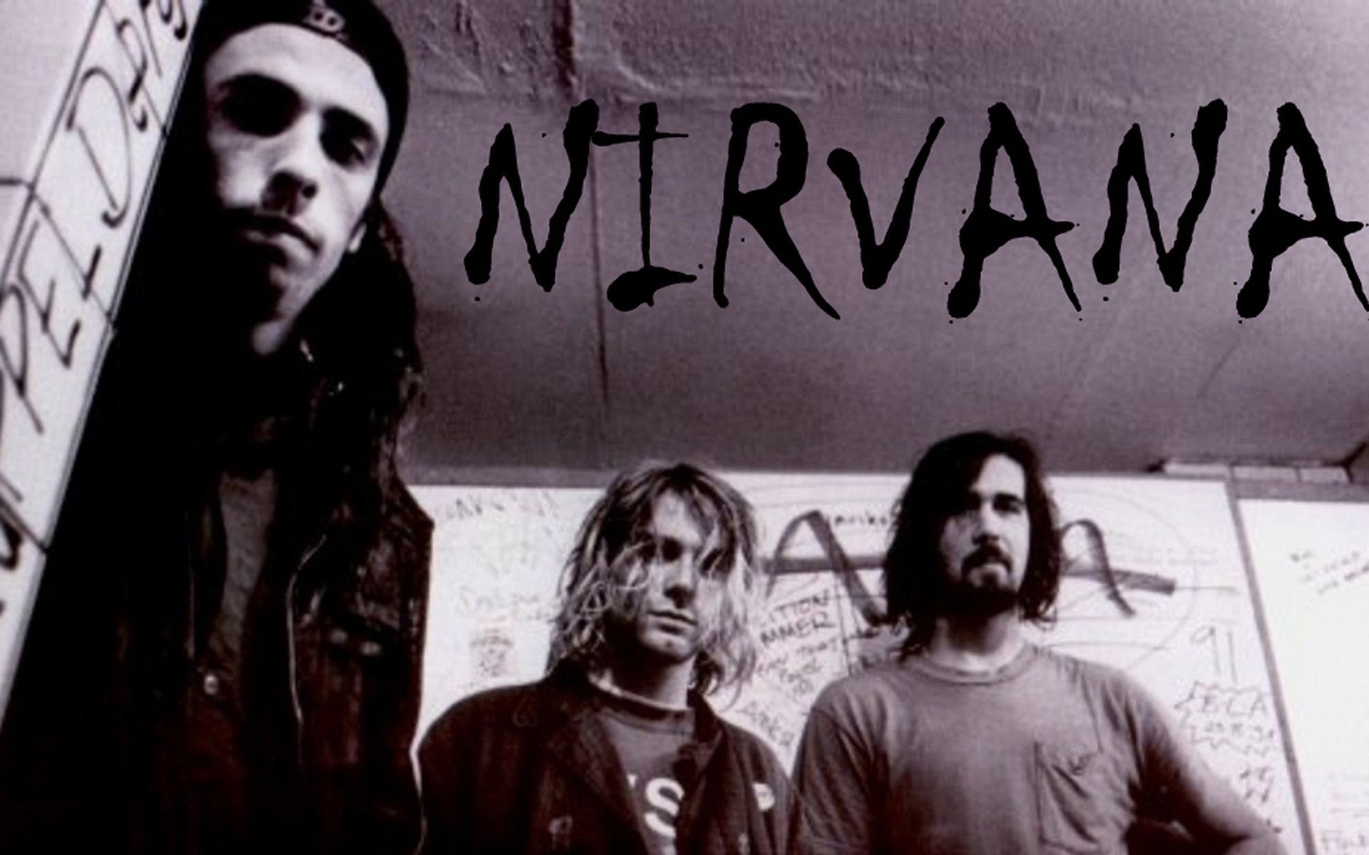 Nirvana band bianco e nero, 1920x1200 Full HD+ WUXGA, Laptop