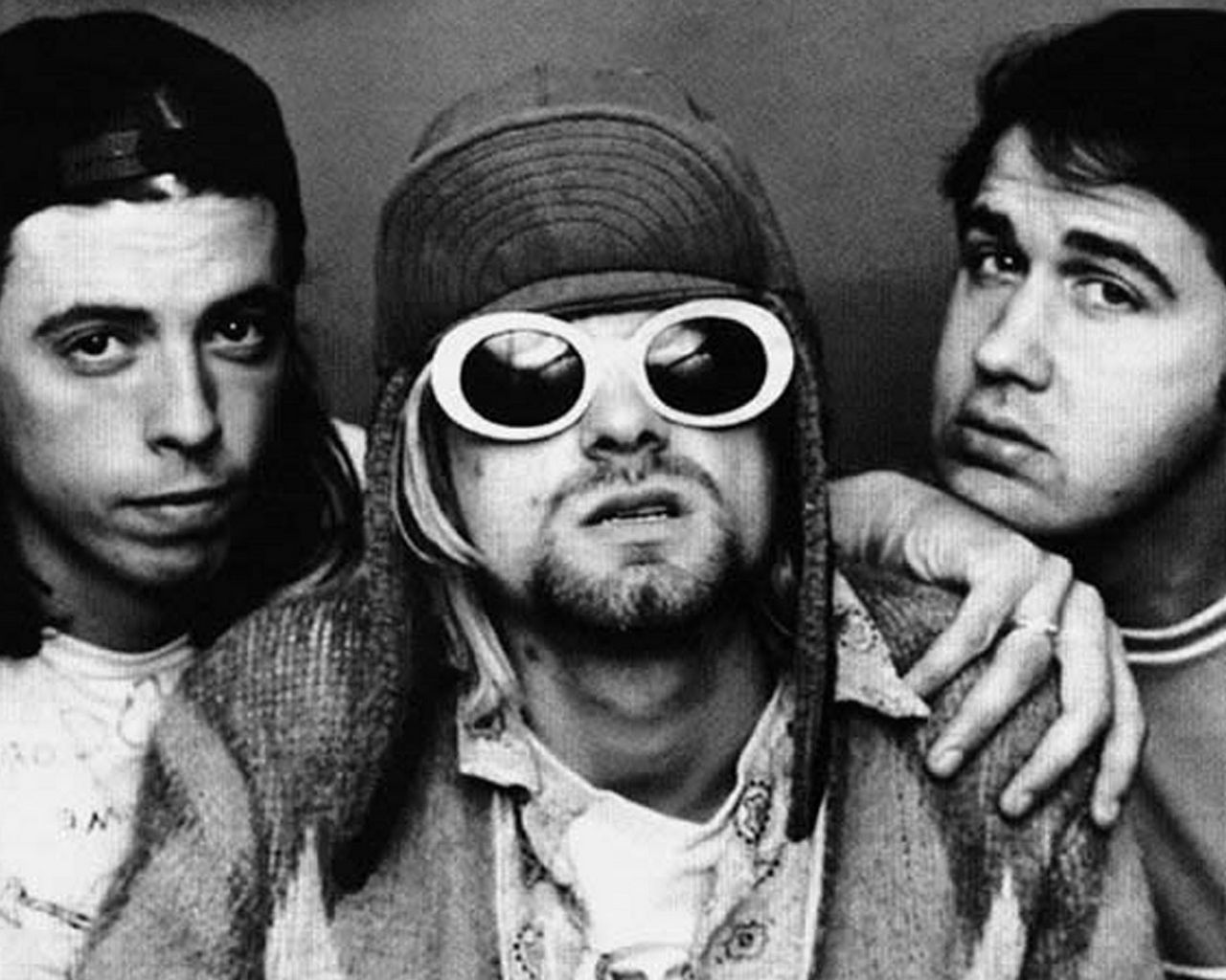 Nirvana banda foto bianco nero, 1280x1024 HD, Desktop