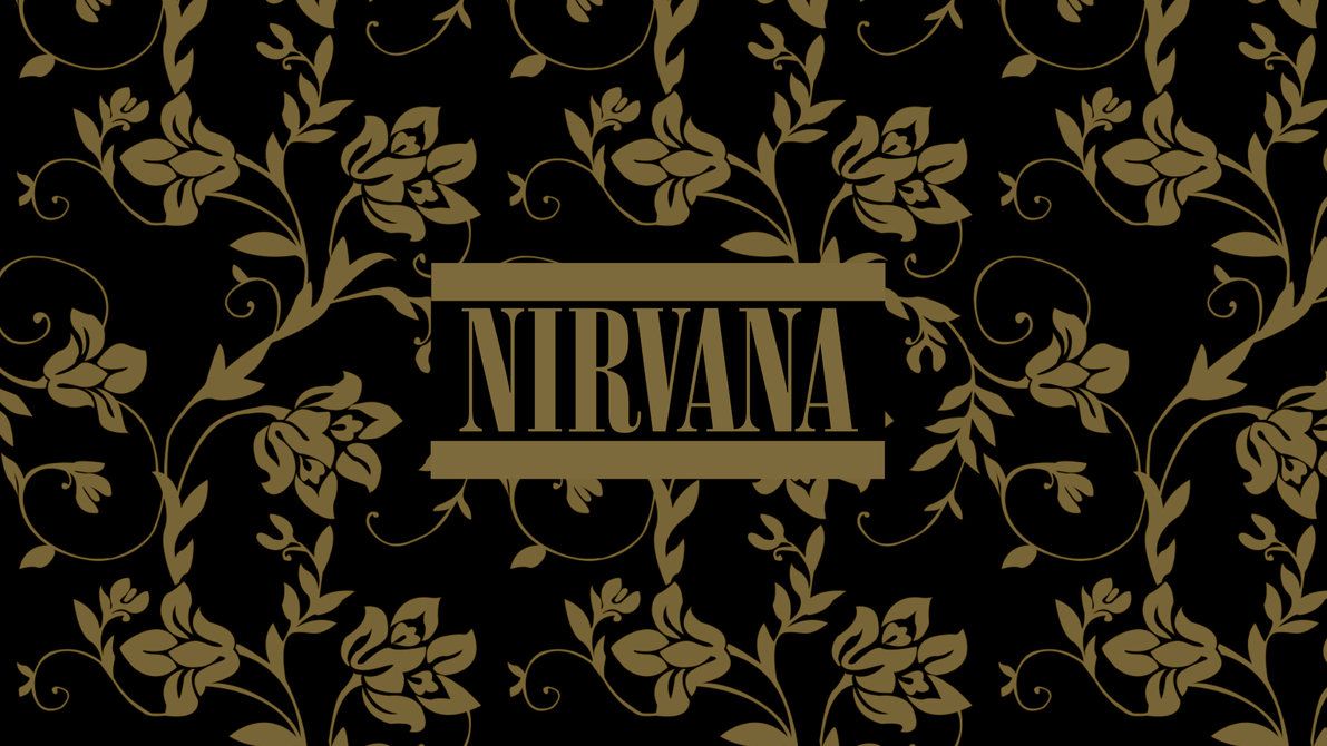 Logo Nirvana su motivo floreale, 1191x670 HD, Desktop