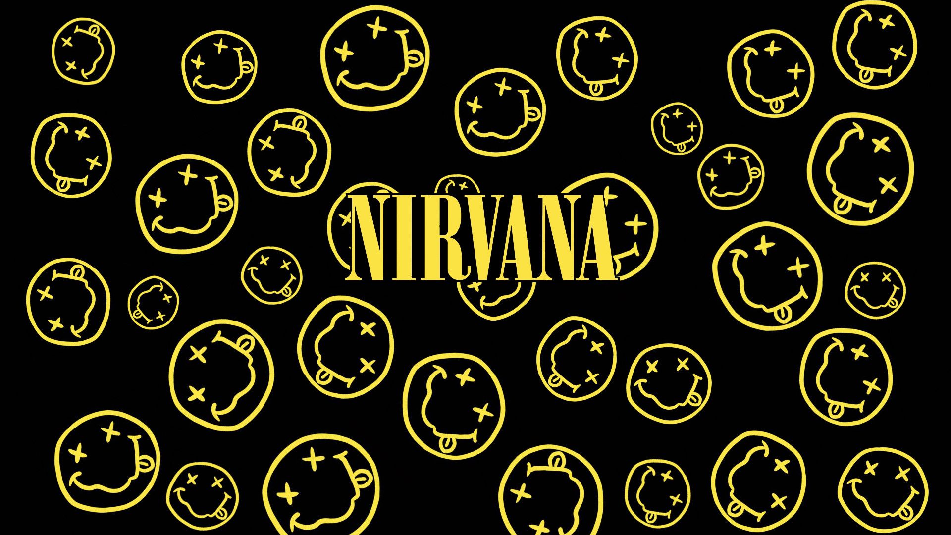 Logo Nirvana faccine sorridenti, 1920x1080 Full HD, Monitor Gaming