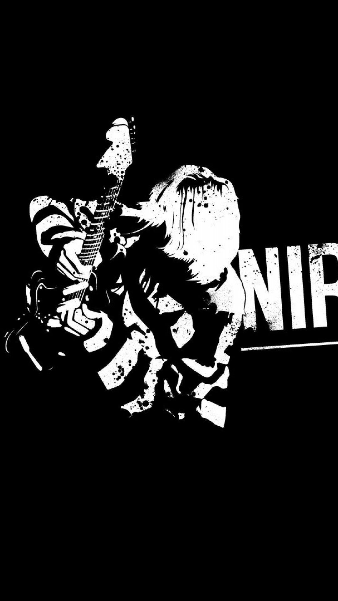 Logo Nirvana faccina gialla nera, 1080x1920 Verticale, iPhone Pro Max
