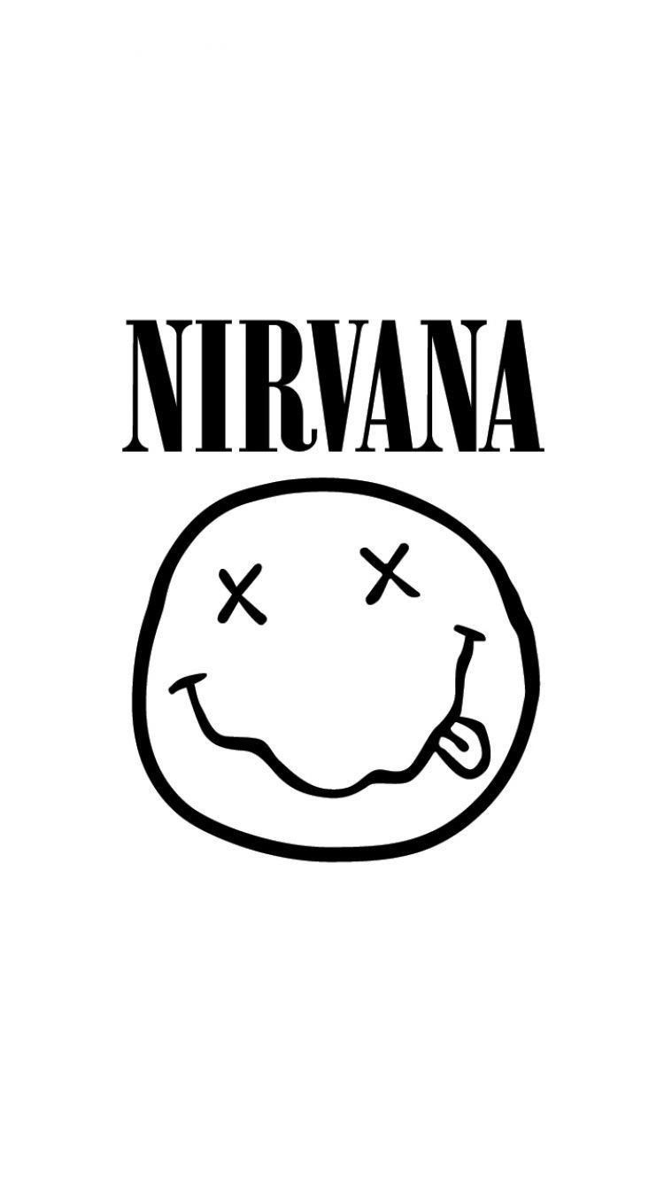 Logo Nirvana faccia sorridente, 750x1334 Full HD Verticale, Smartphone