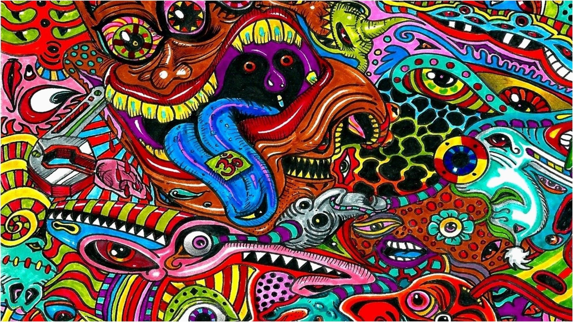 Alieni psichedelici colorati astratti, 1920x1080 1080p, Desktop