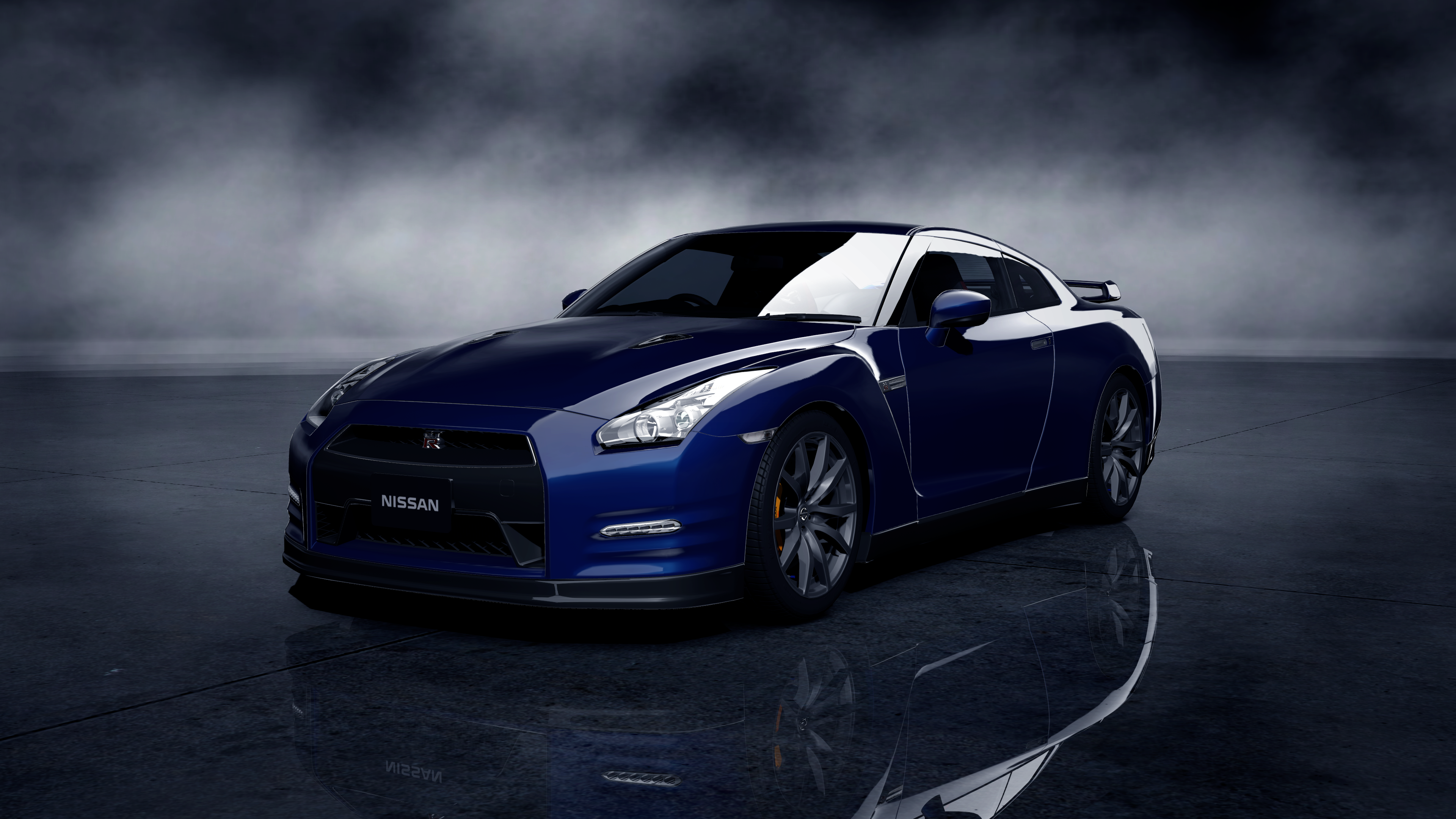 Nissan GTR blu scuro, 3840x2160 4K Ultra HD, Monitor 4K