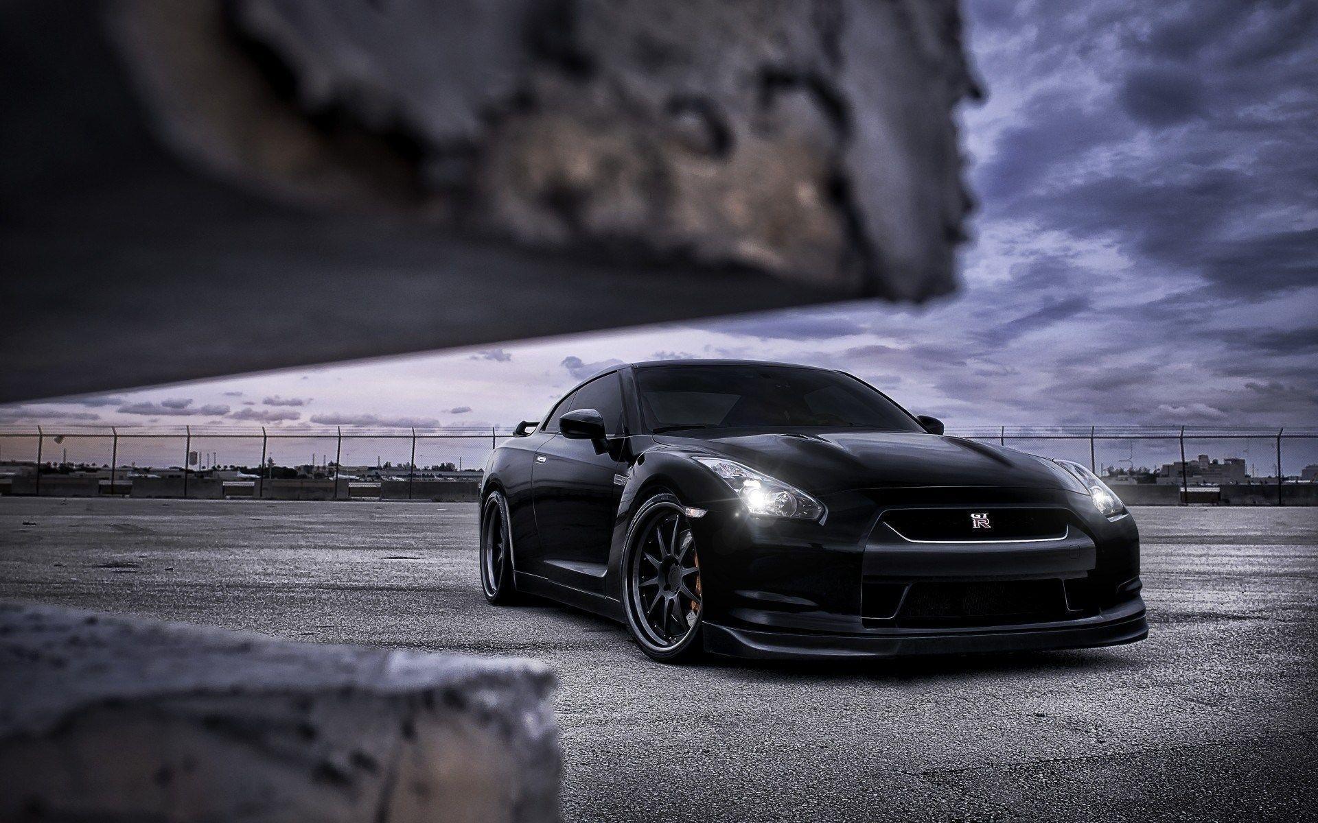 Nissan GTR nera, 1920x1200 Full HD+ WUXGA, PC Desktop