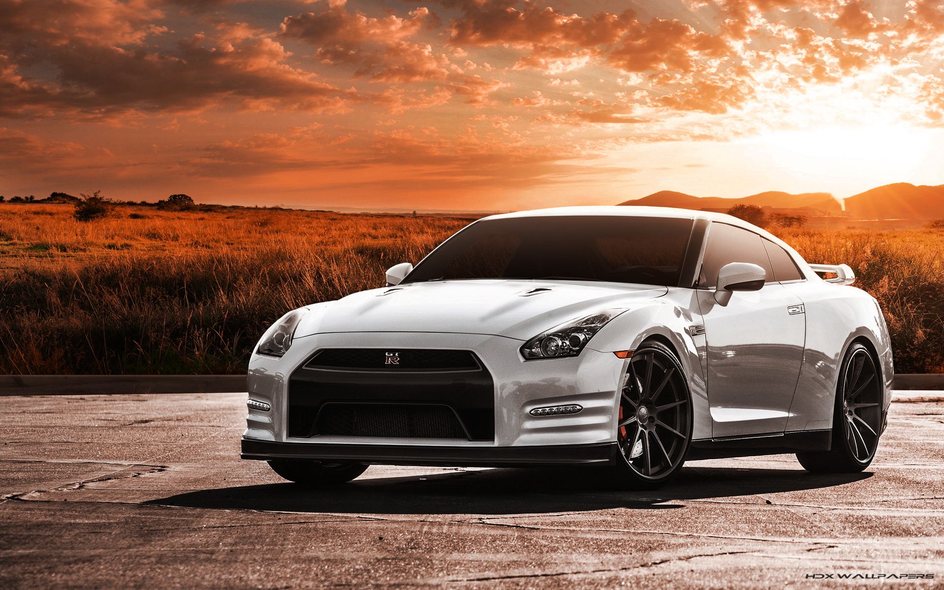 Nissan GTR bianca tramonto, 1920x1200 Full HD+ WUXGA, PC