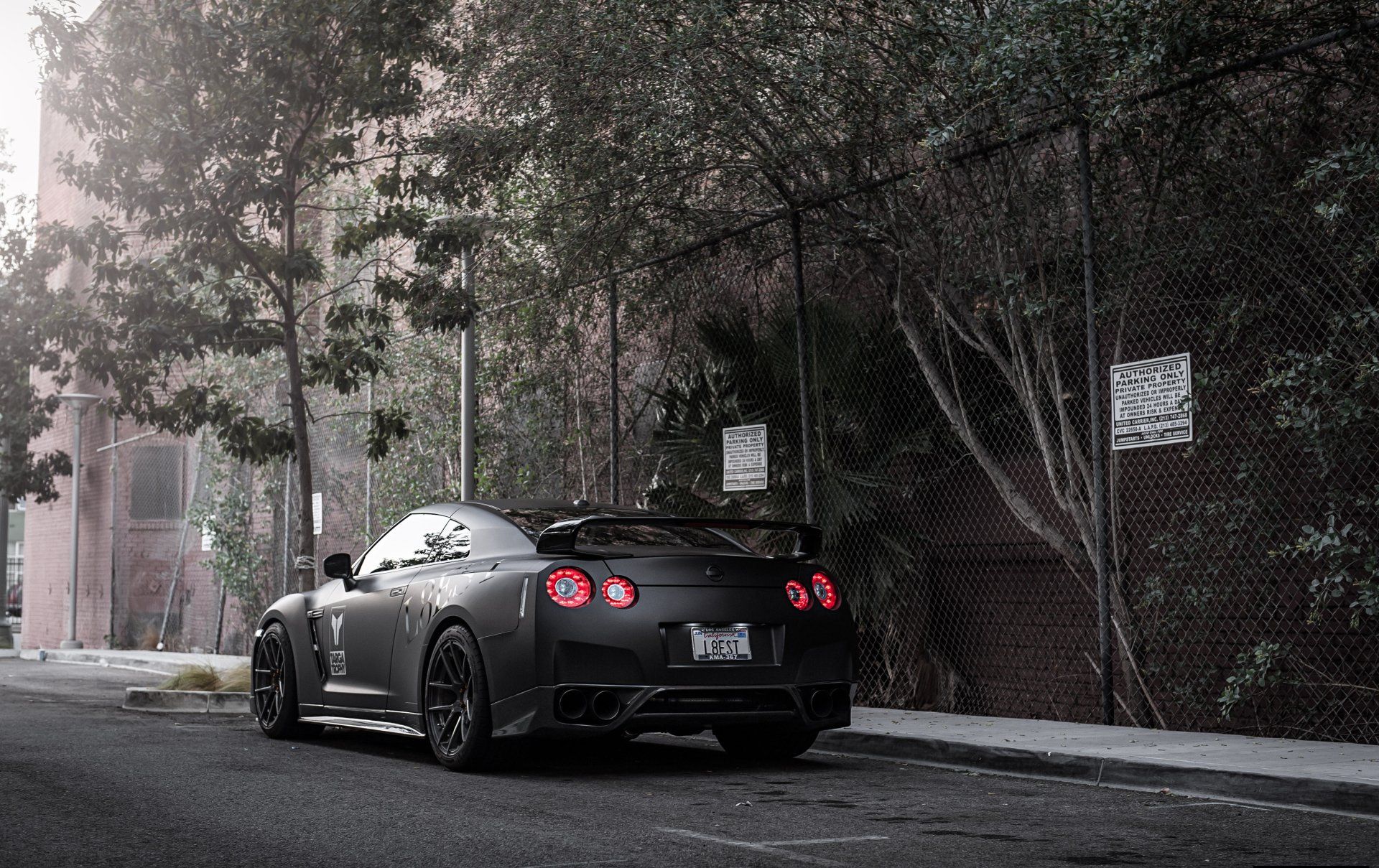 Nissan GTR nera strada, 1920x1209 WUXGA, iMac