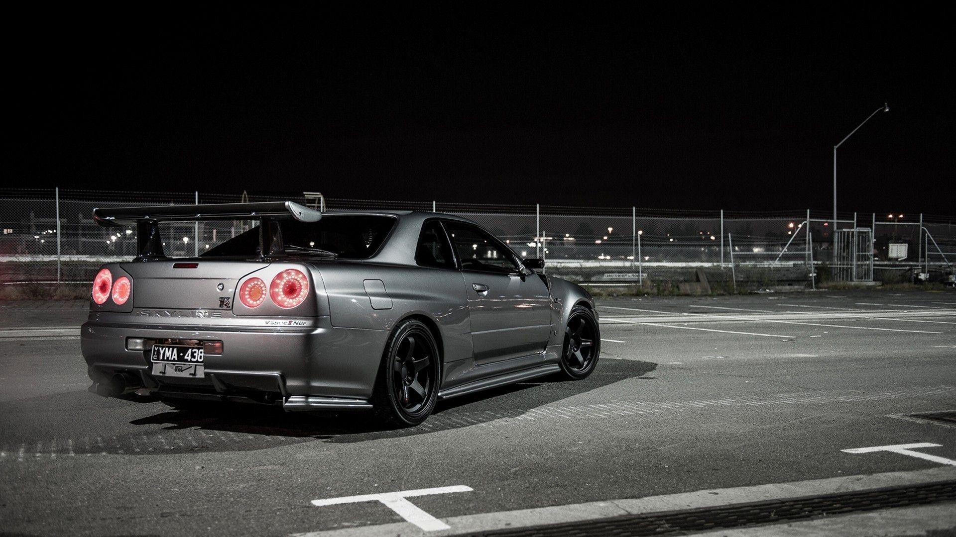 Nissan Skyline GTR grigia notte, 1920x1080 1080p, PC