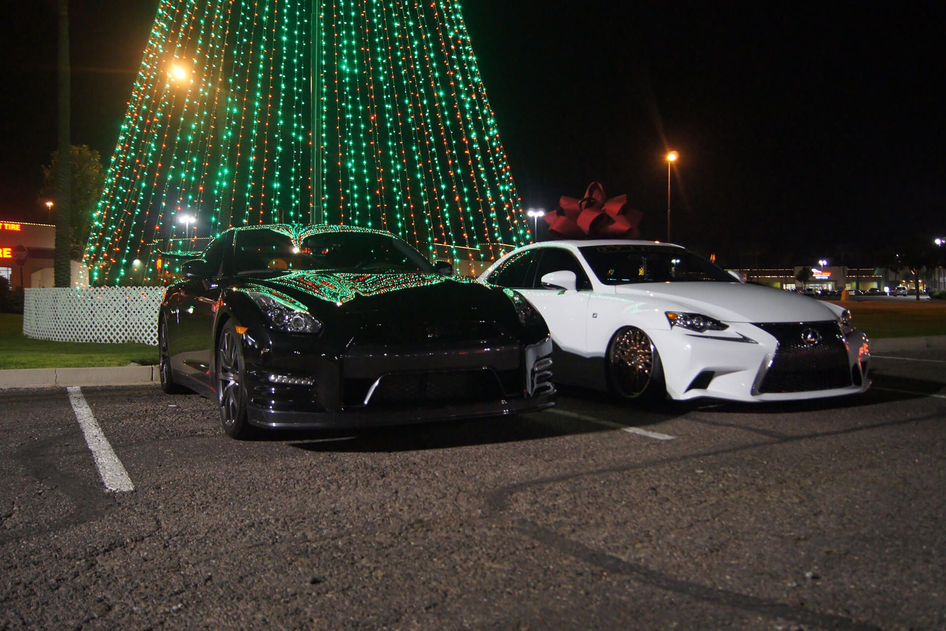 Nissan GTR nera e Lexus bianca, 1920x1280 Full HD+, iMac