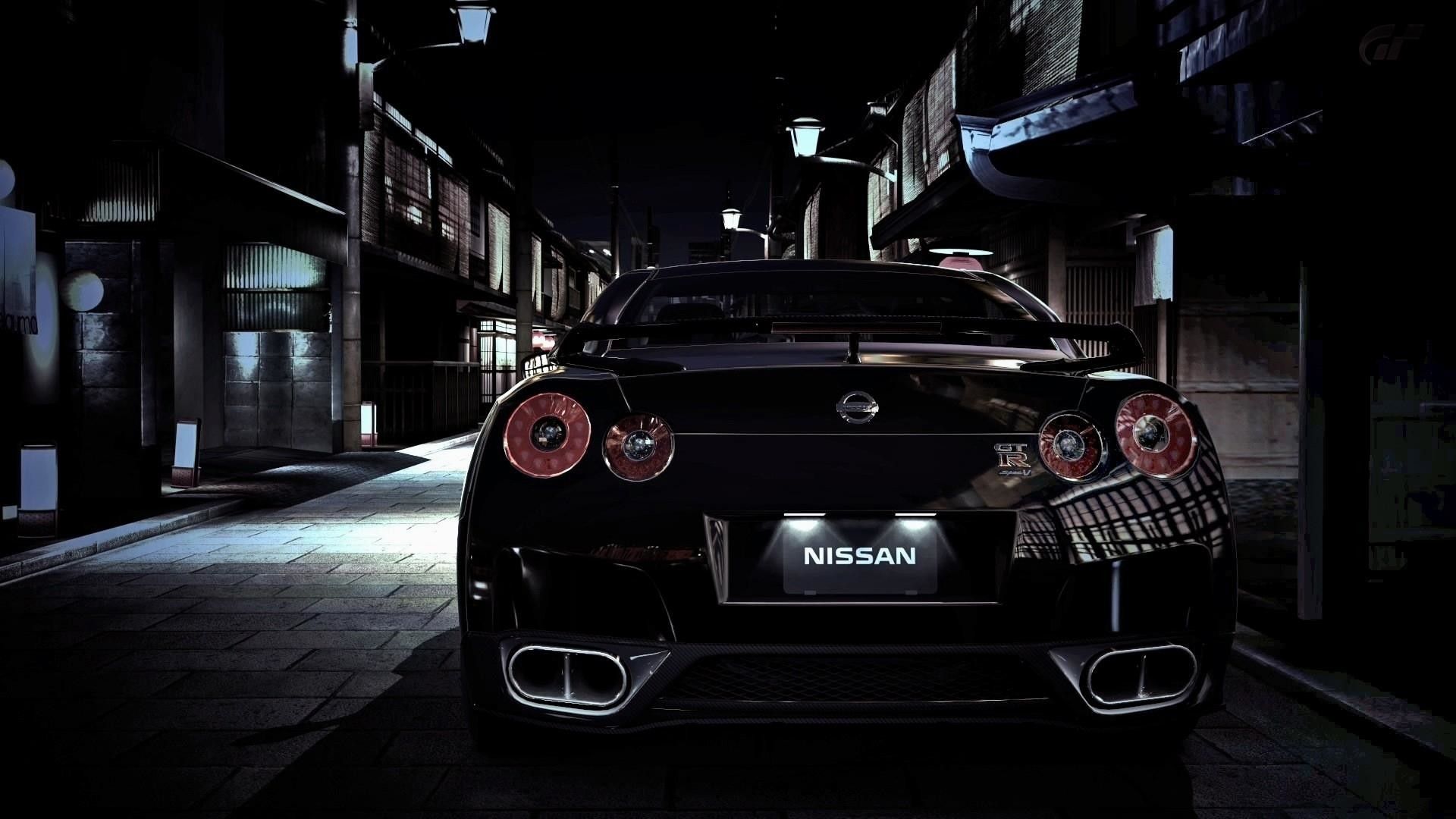 Nissan GTR nera notte, 1920x1080 Full HD, PC Desktop