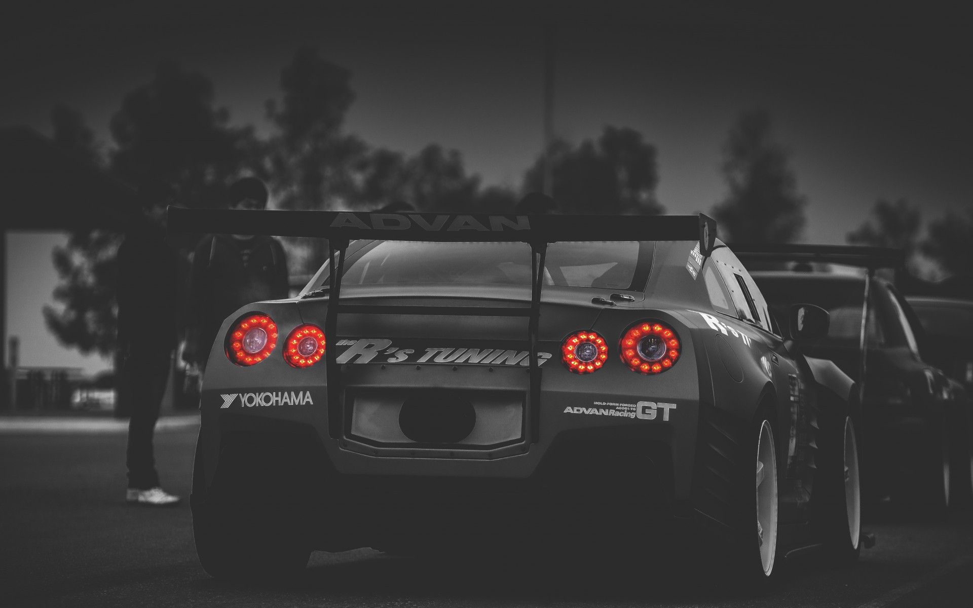 Nissan GT-R nero tuning, 1920x1200 Full HD+ WUXGA, Desktop