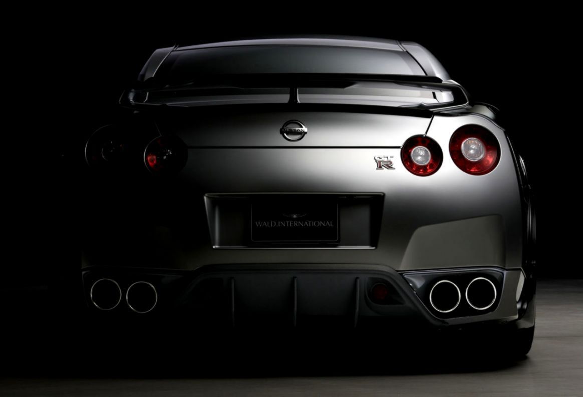 Nissan GT-R nera vista posteriore, 1164x793 HD, Laptop