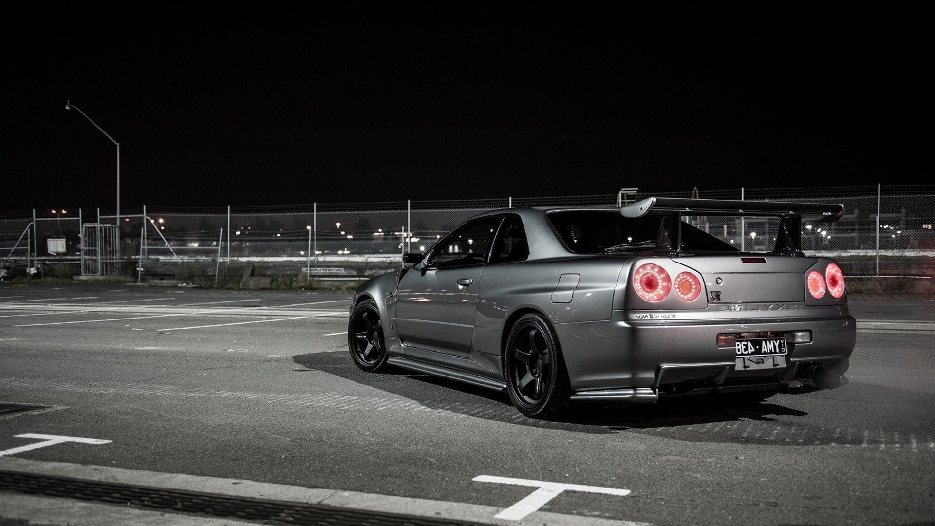Nissan Skyline GT-R grigia notte, 1920x1080 Full HD, Laptop