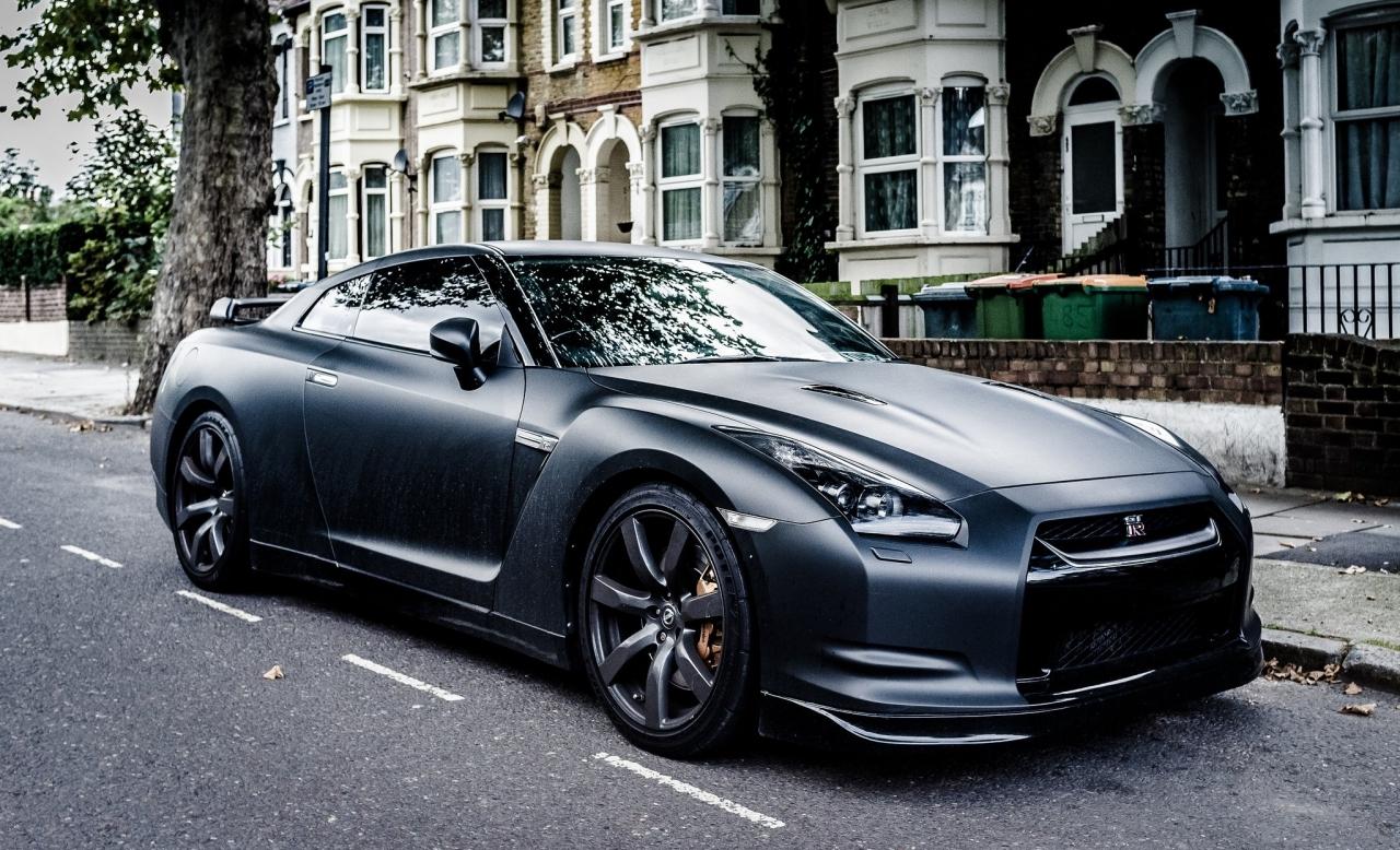 Nissan GT-R nera opaca, 1280x778 720p, PC
