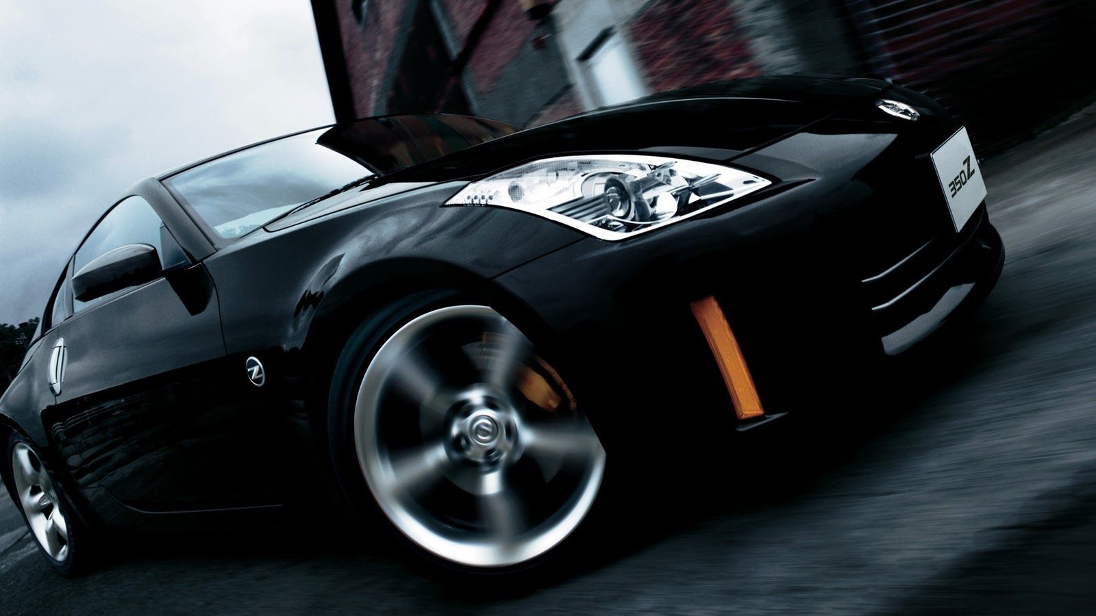 Nissan 350Z nera sportiva, 1600x900 HD, iMac