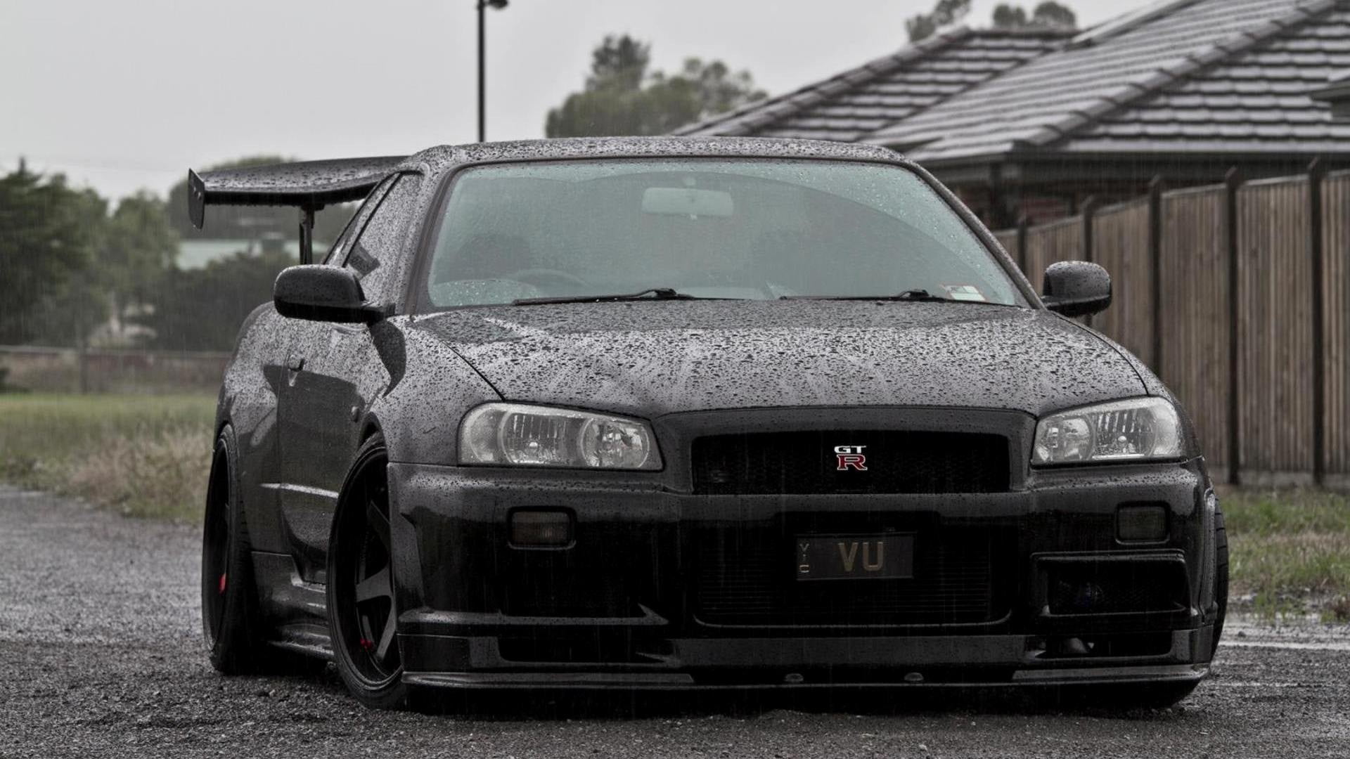 Nissan Skyline GT-R nera, 1920x1080 Full HD 1080p, PC Desktop