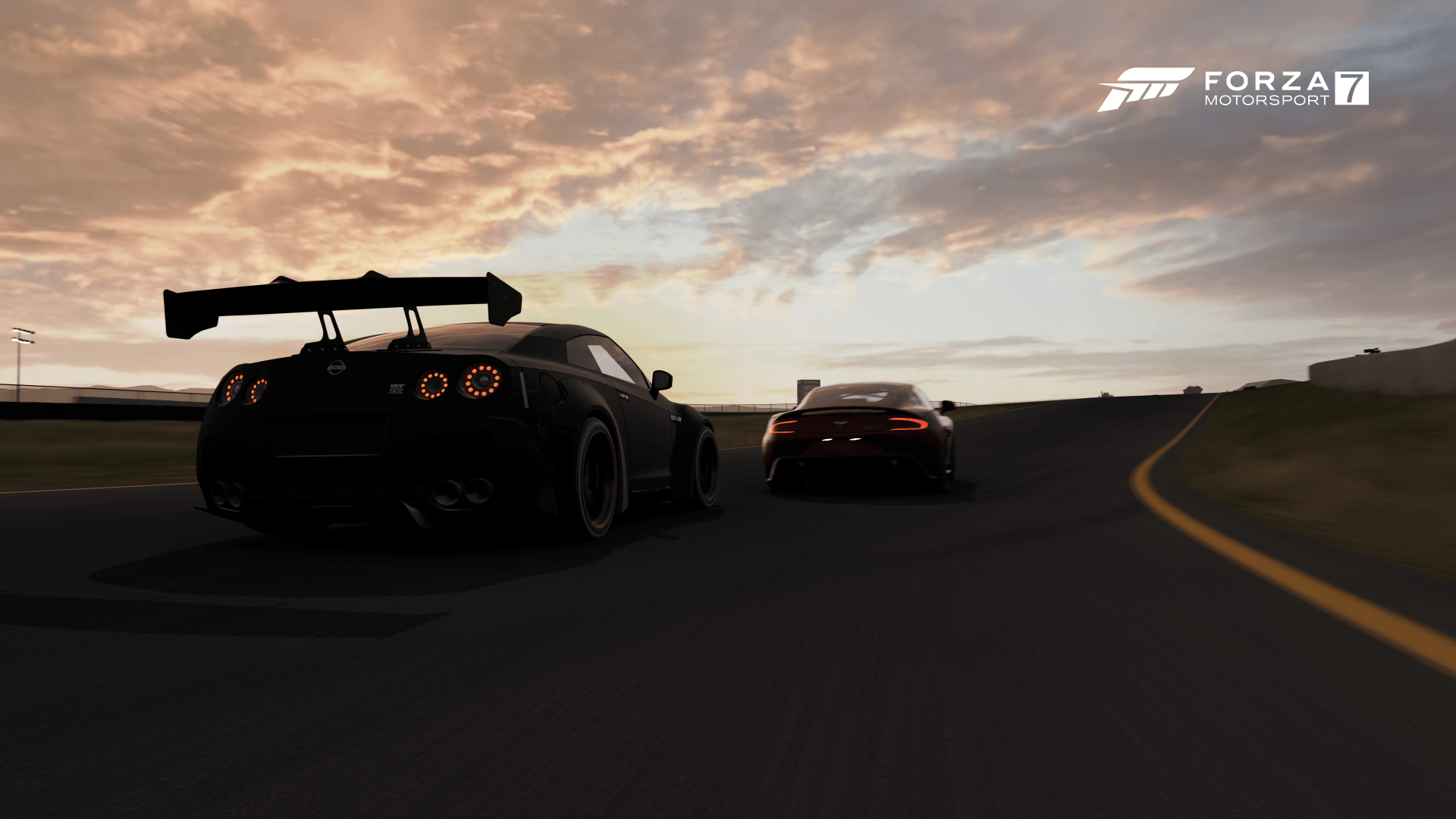 Nissan GTR nero sorpasso, 1920x1080 Full HD 1080p, PC